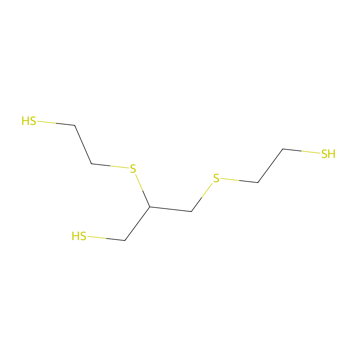 1-Propanethiol, 2,3-bis[(2-mercaptoethyl)thio]- molecular structure, CAS 131538-00-6