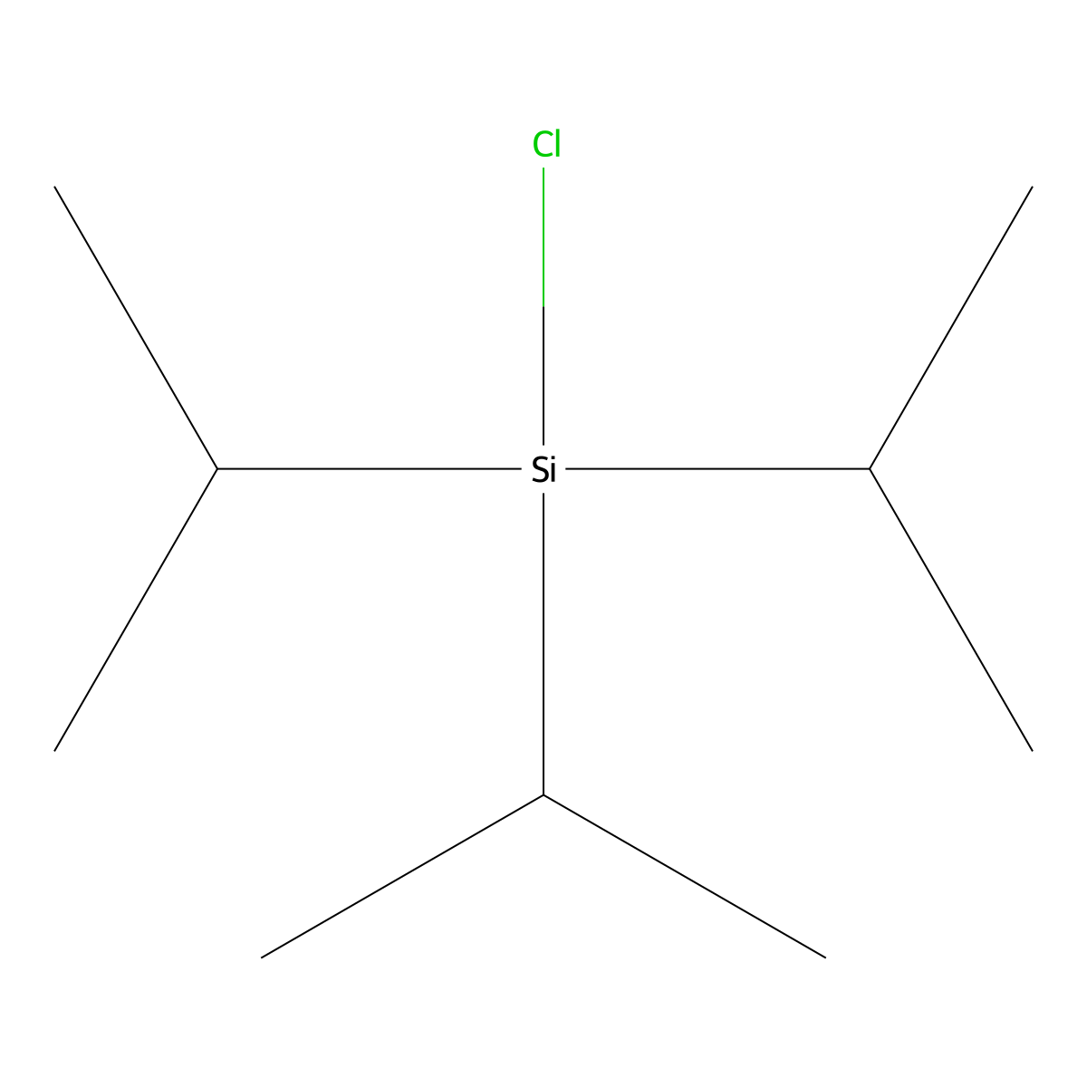 Triisopropylsilyl chloride molecular structure, CAS 13154-24-0