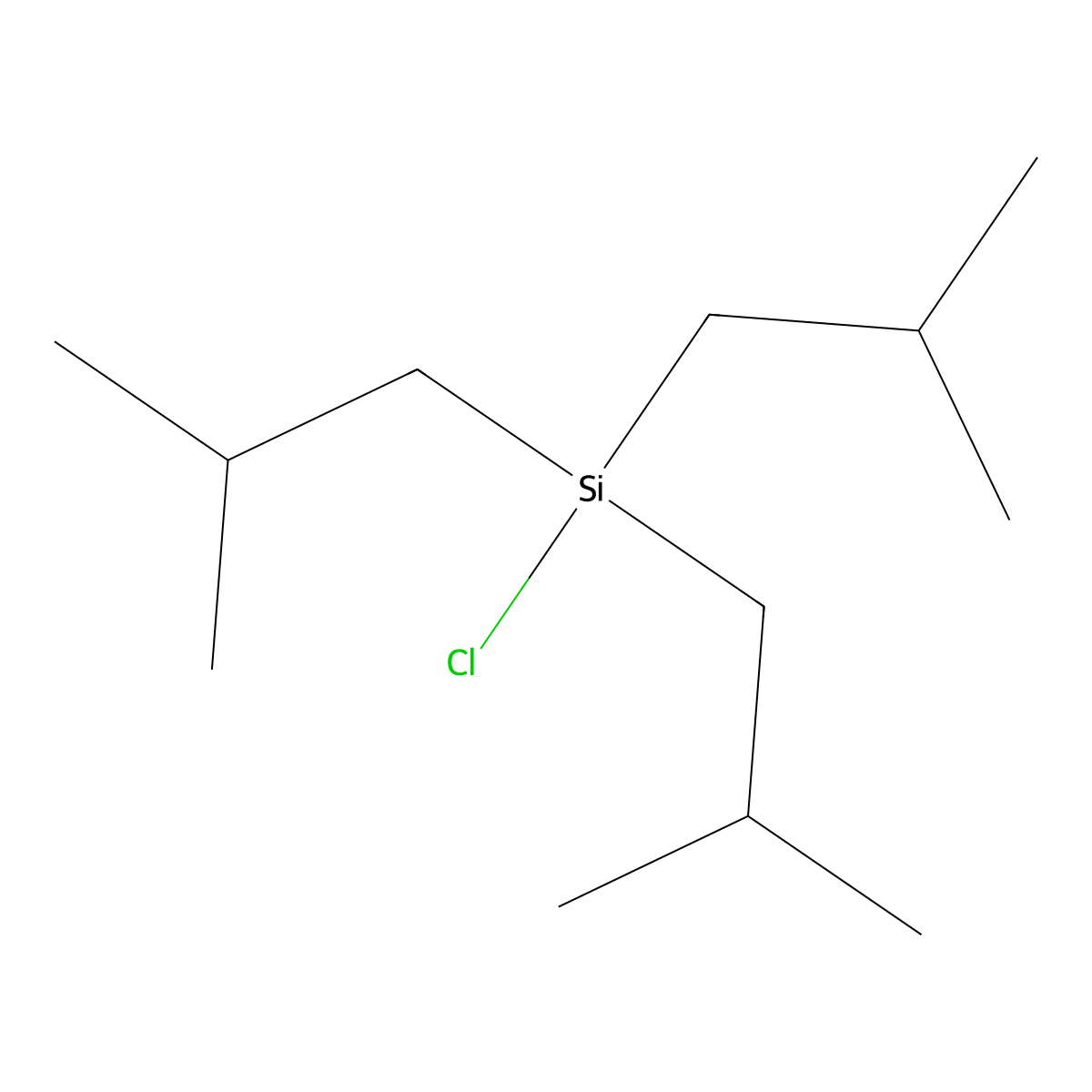 Chlorotriisobutylsilane molecular structure, CAS 13154-25-1