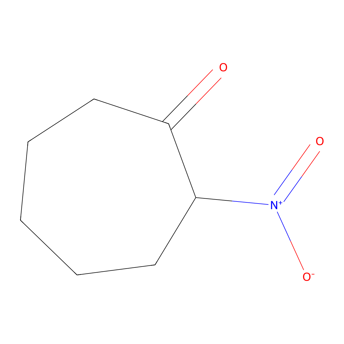 2-Nitrocycloheptan-1-one molecular structure, CAS 13154-27-3