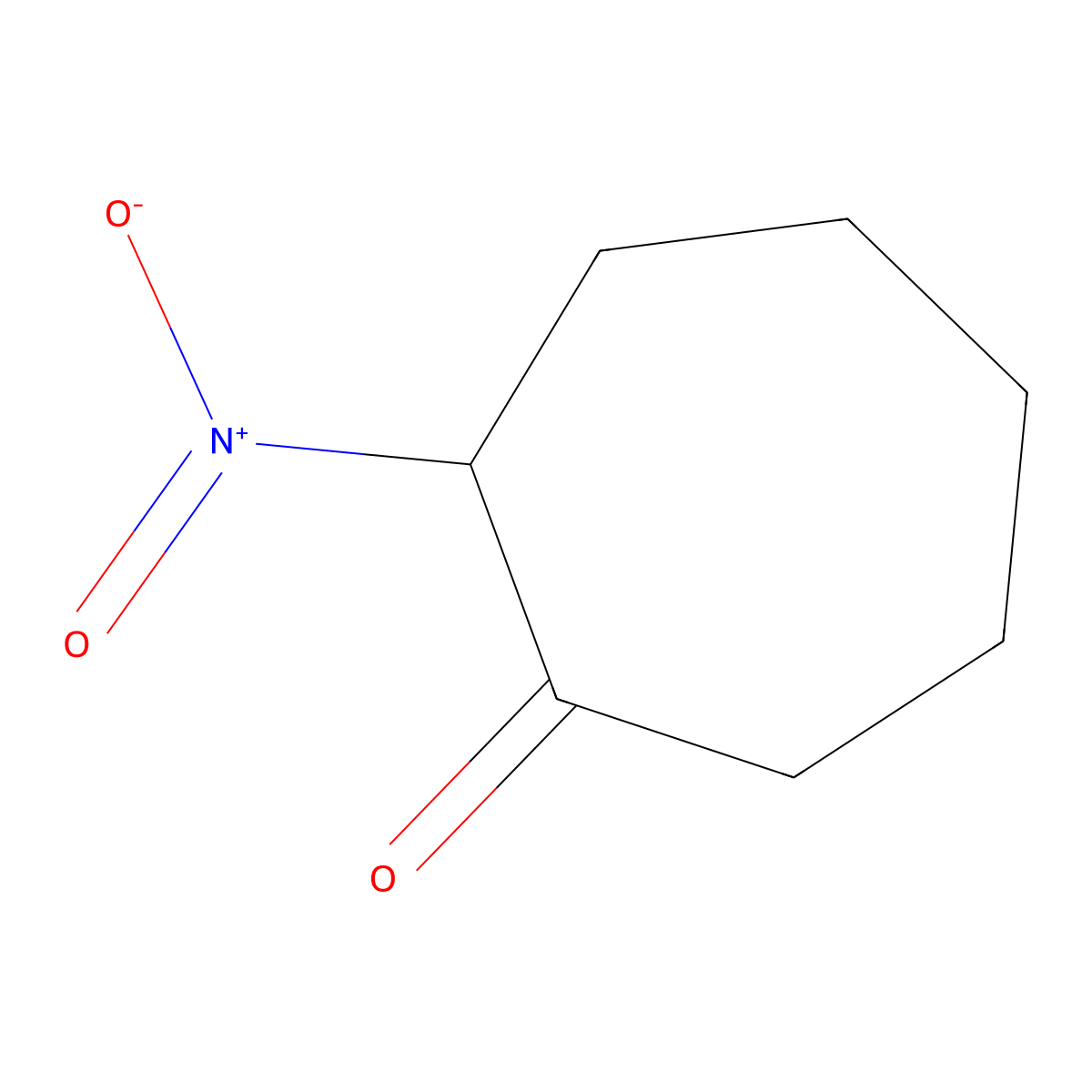 2-Nitrocycloheptan-1-one molecular structure, CAS 13154-27-3