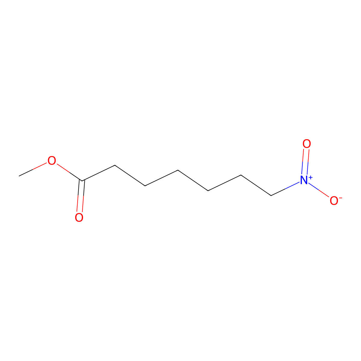 Methyl 7-nitroheptanoate molecular structure, CAS 13154-41-1