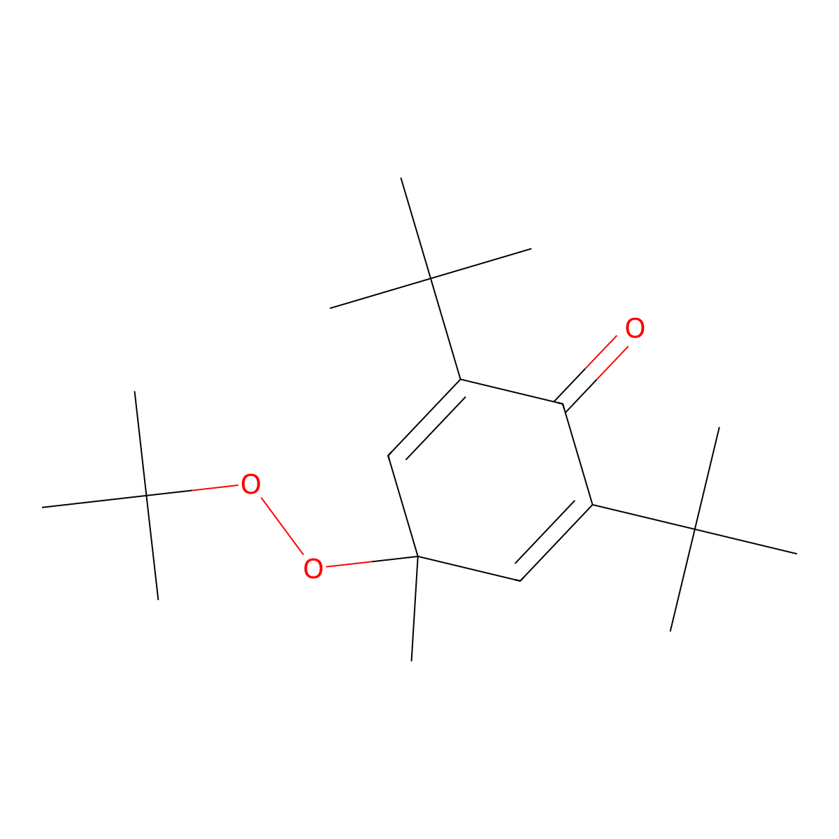 2,6-Di-tert-butyl-4-methyl-4-tert-butylperoxy-2,5-cyclohexadienone molecular structure, CAS 13154-57-9