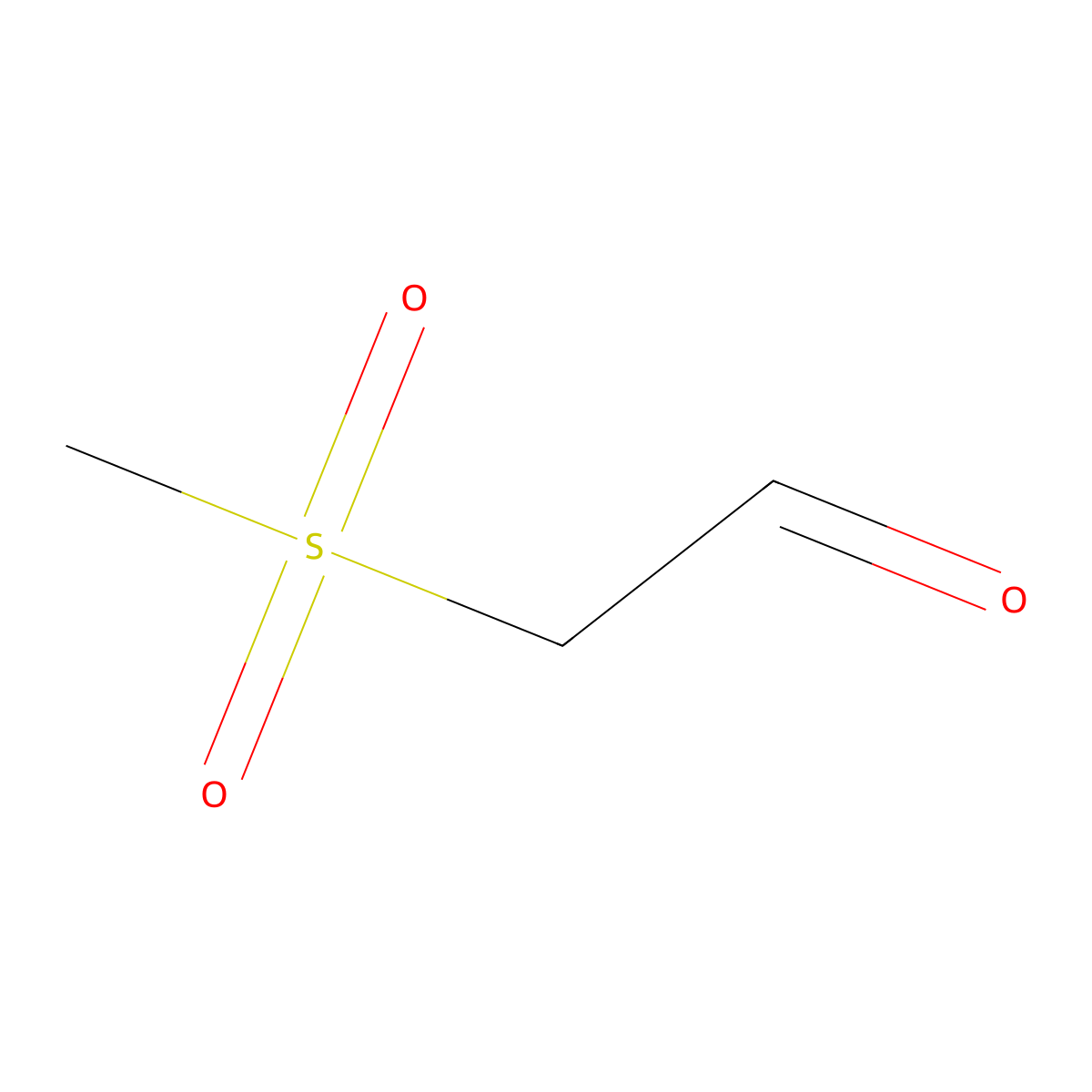 (Methanesulfonyl)acetaldehyde molecular structure, CAS 13154-68-2