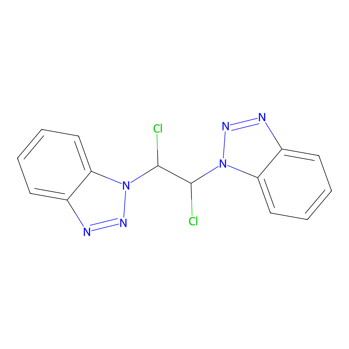 1-[2-(1H-1,2,3-Benzotriazol-1-yl)-1,2-dichloroethyl]-1H-1,2,3-benzotriazole molecular structure, CAS 131543-68-5