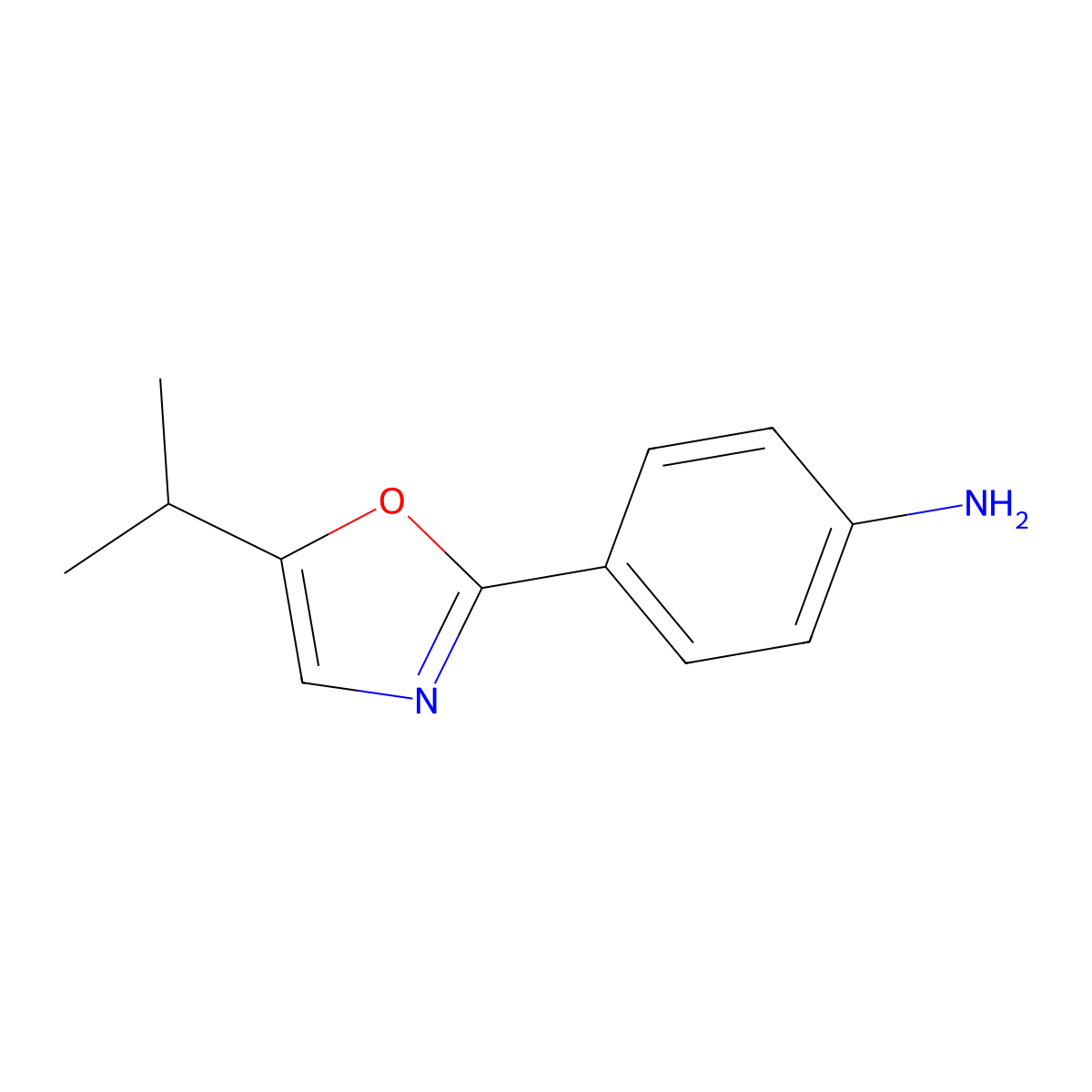 4-[5-(Propan-2-yl)-1,3-oxazol-2-yl]aniline molecular structure, CAS 1315449-52-5