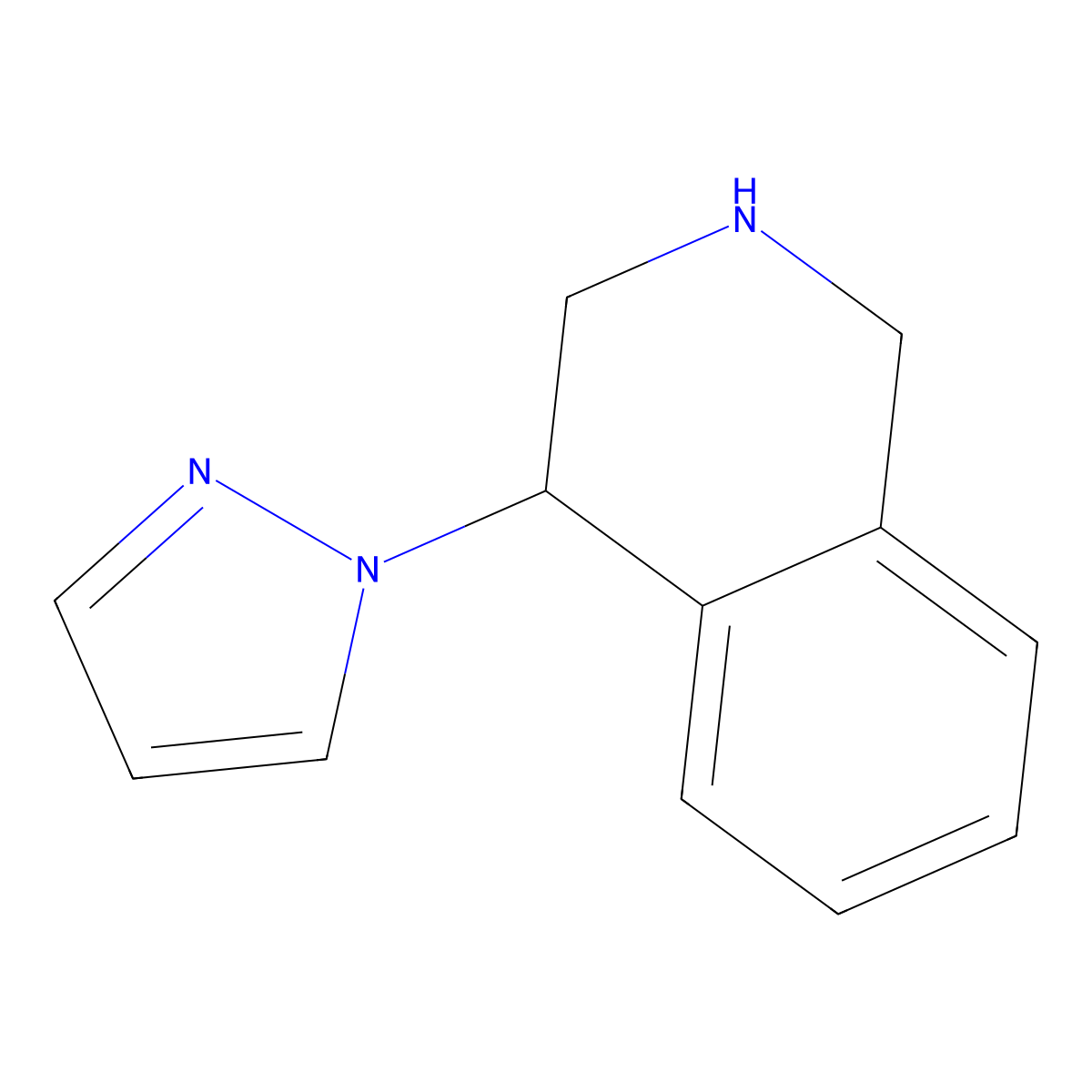 4-(1H-Pyrazol-1-yl)-1,2,3,4-tetrahydroisoquinoline molecular structure, CAS 1315449-58-1