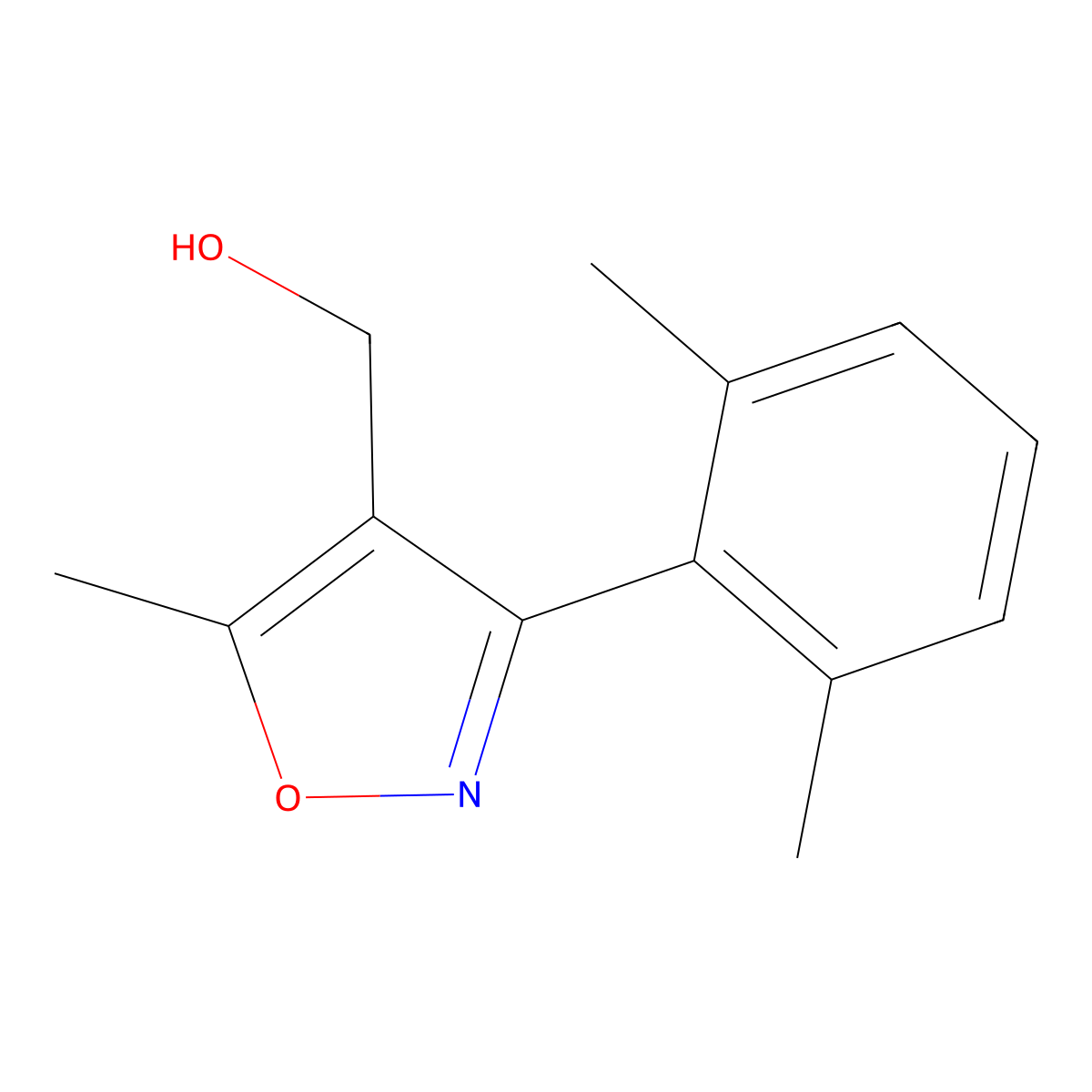 (3-(2,6-Dimethylphenyl)-5-methylisoxazol-4-yl)methanol molecular structure, CAS 1315451-30-9