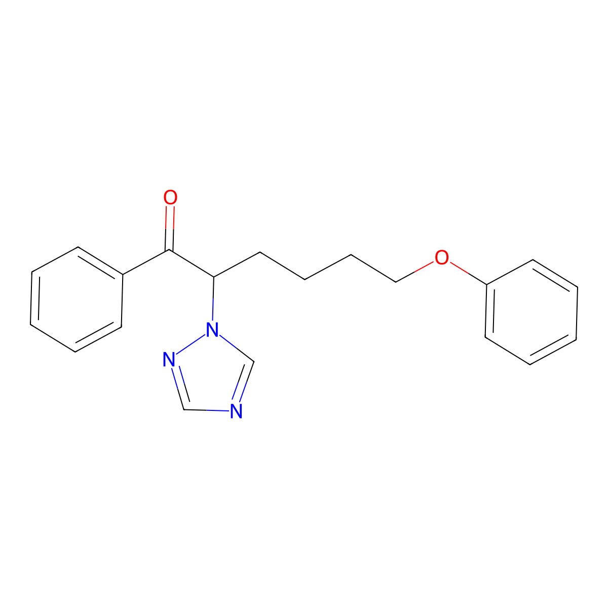 6-Phenoxy-1-phenyl-2-(1,2,4-triazol-1-YL)hexan-1-one molecular structure, CAS 1315459-30-3