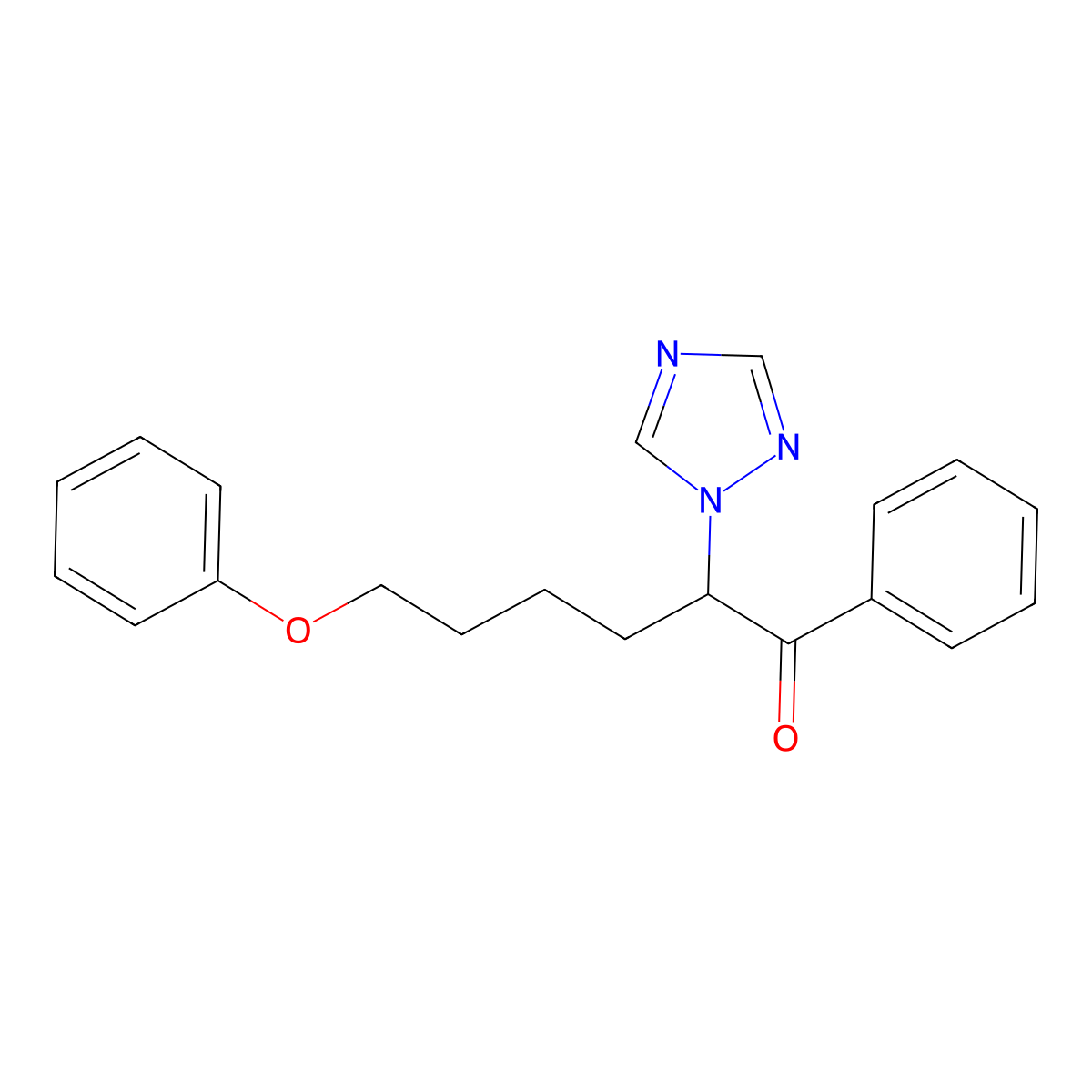 6-Phenoxy-1-phenyl-2-(1,2,4-triazol-1-YL)hexan-1-one molecular structure, CAS 1315459-30-3