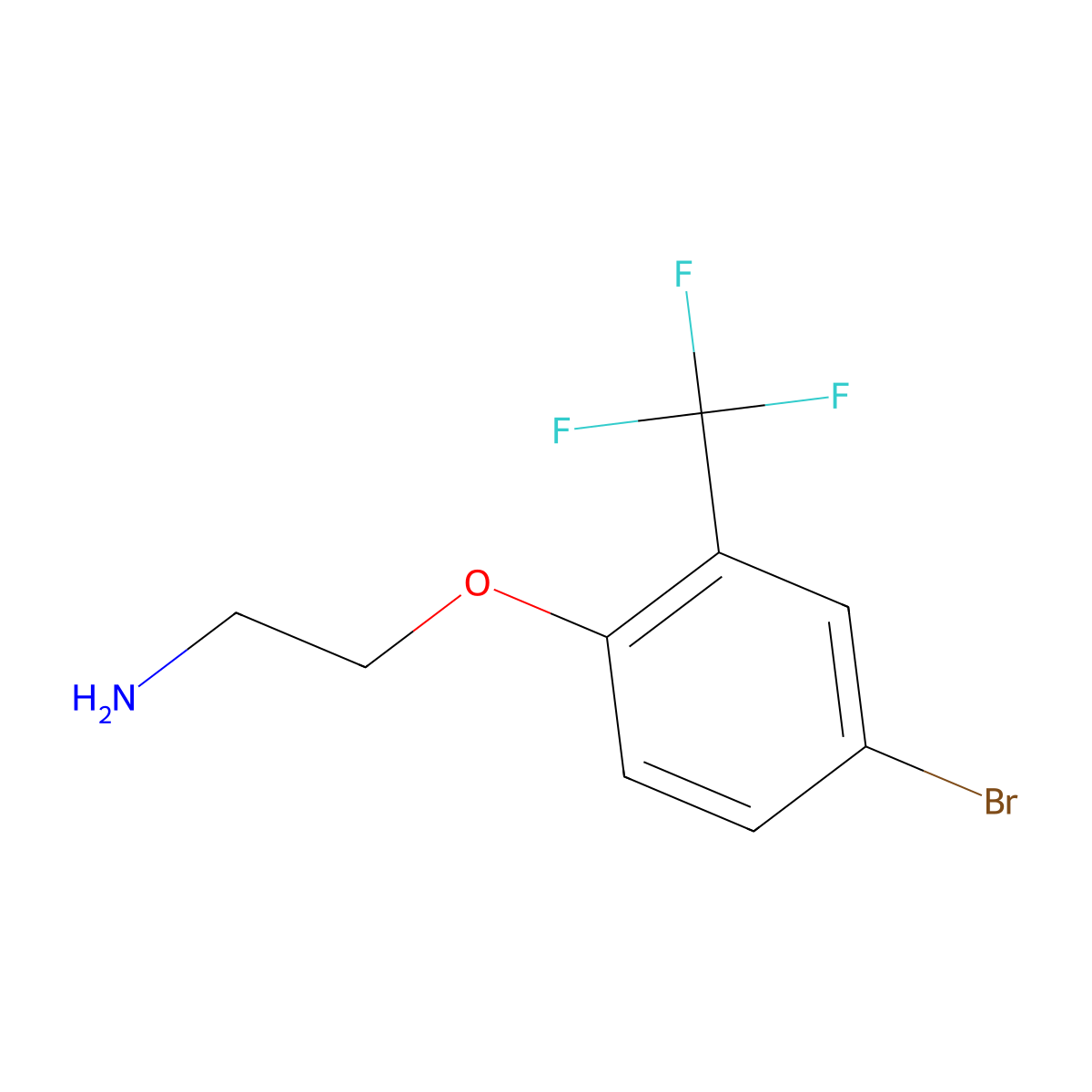 2-(4-Bromo-2-(trifluoromethyl)phenoxy)ethanamine molecular structure, CAS 1315465-27-0