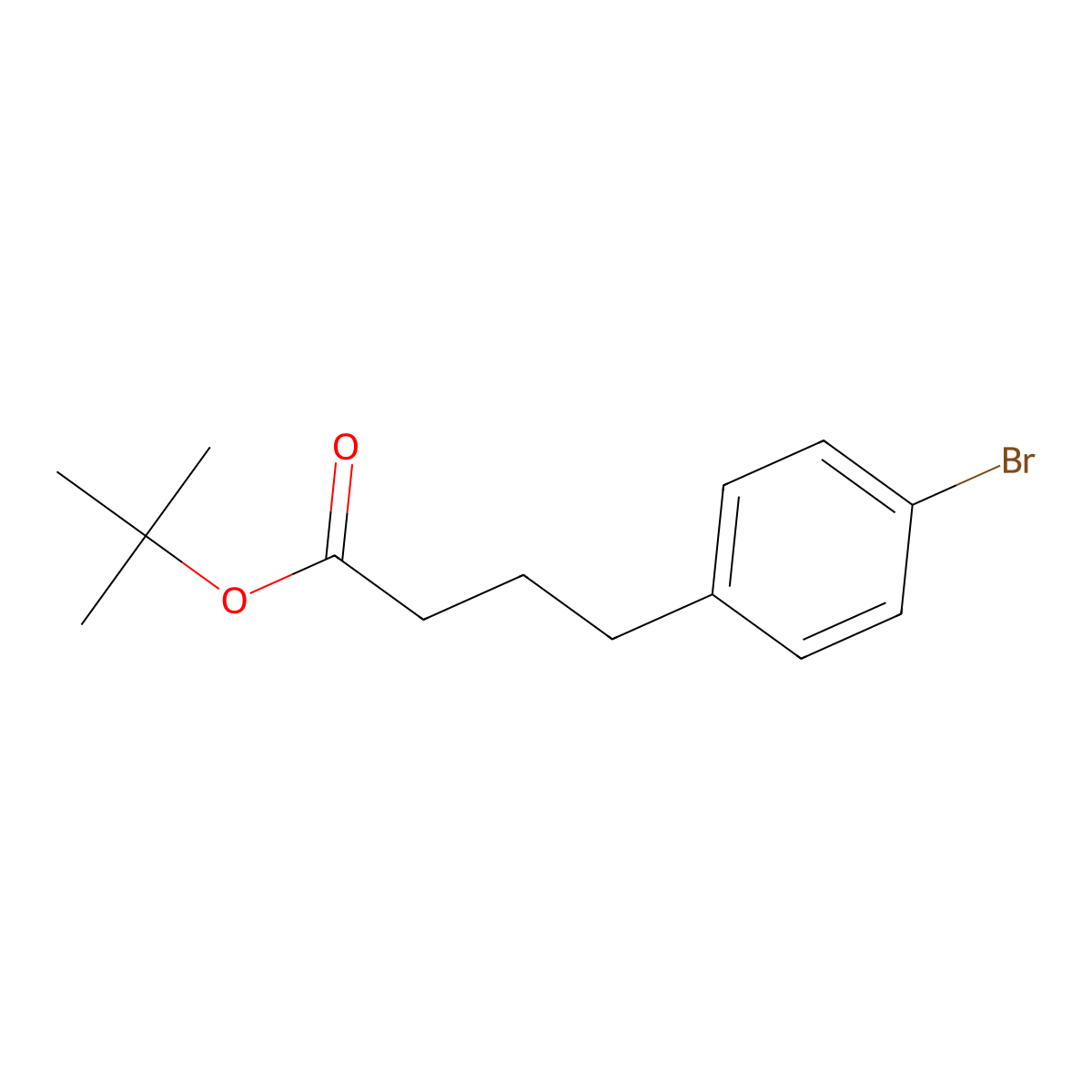 Tert-butyl 4-(4-bromophenyl)butanoate molecular structure, CAS 1315468-28-0
