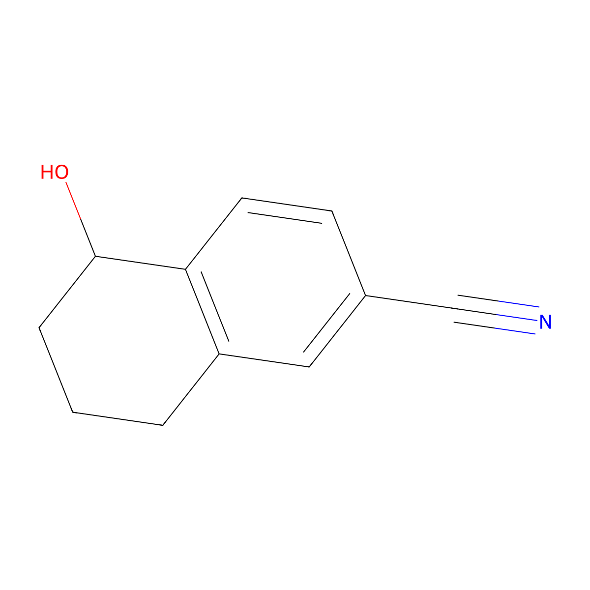 5-Hydroxy-5,6,7,8-tetrahydronaphthalene-2-carbonitrile molecular structure, CAS 1315479-99-2