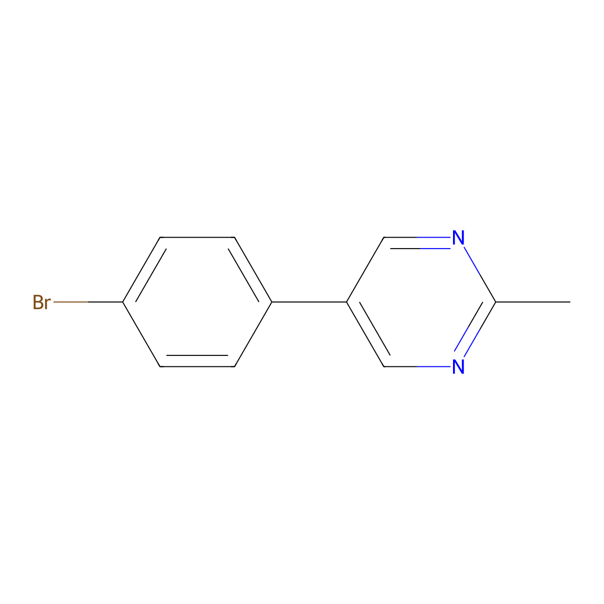 5-(4-Bromophenyl)-2-methylpyrimidine molecular structure, CAS 131548-21-5
