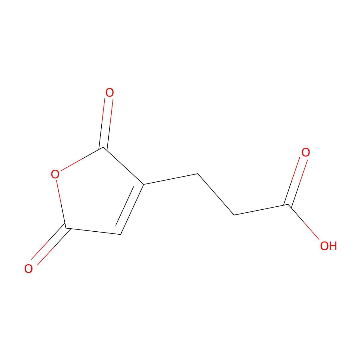 3-(2,5-Dioxo-2,5-dihydrofuran-3-yl)propanoic acid molecular structure, CAS 131548-97-5