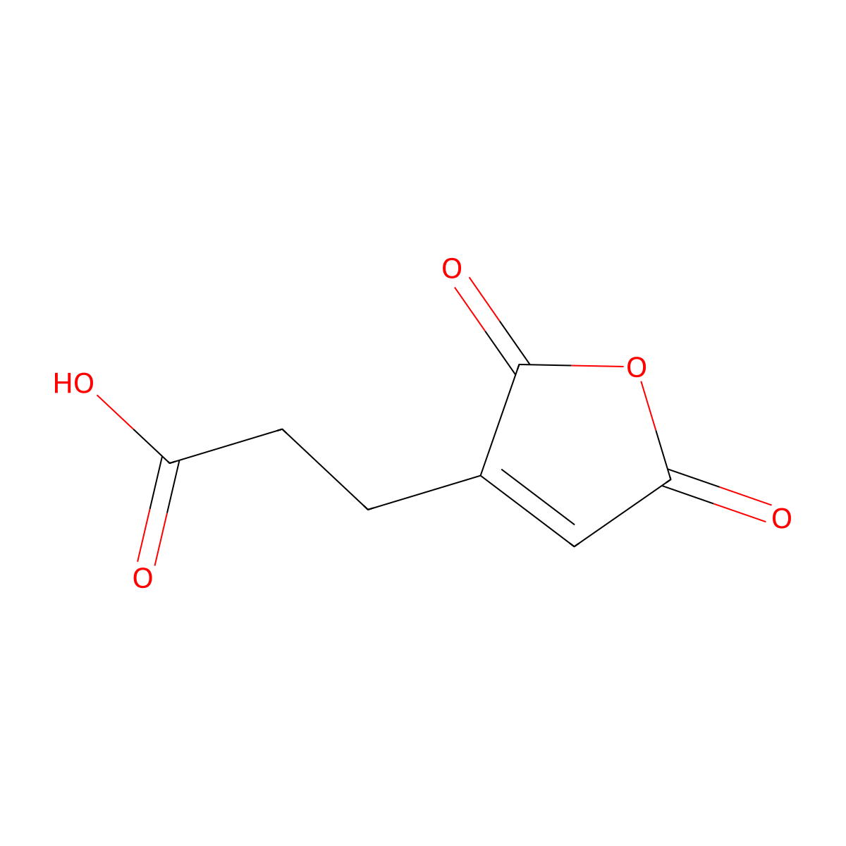 3-(2,5-Dioxo-2,5-dihydrofuran-3-yl)propanoic acid molecular structure, CAS 131548-97-5