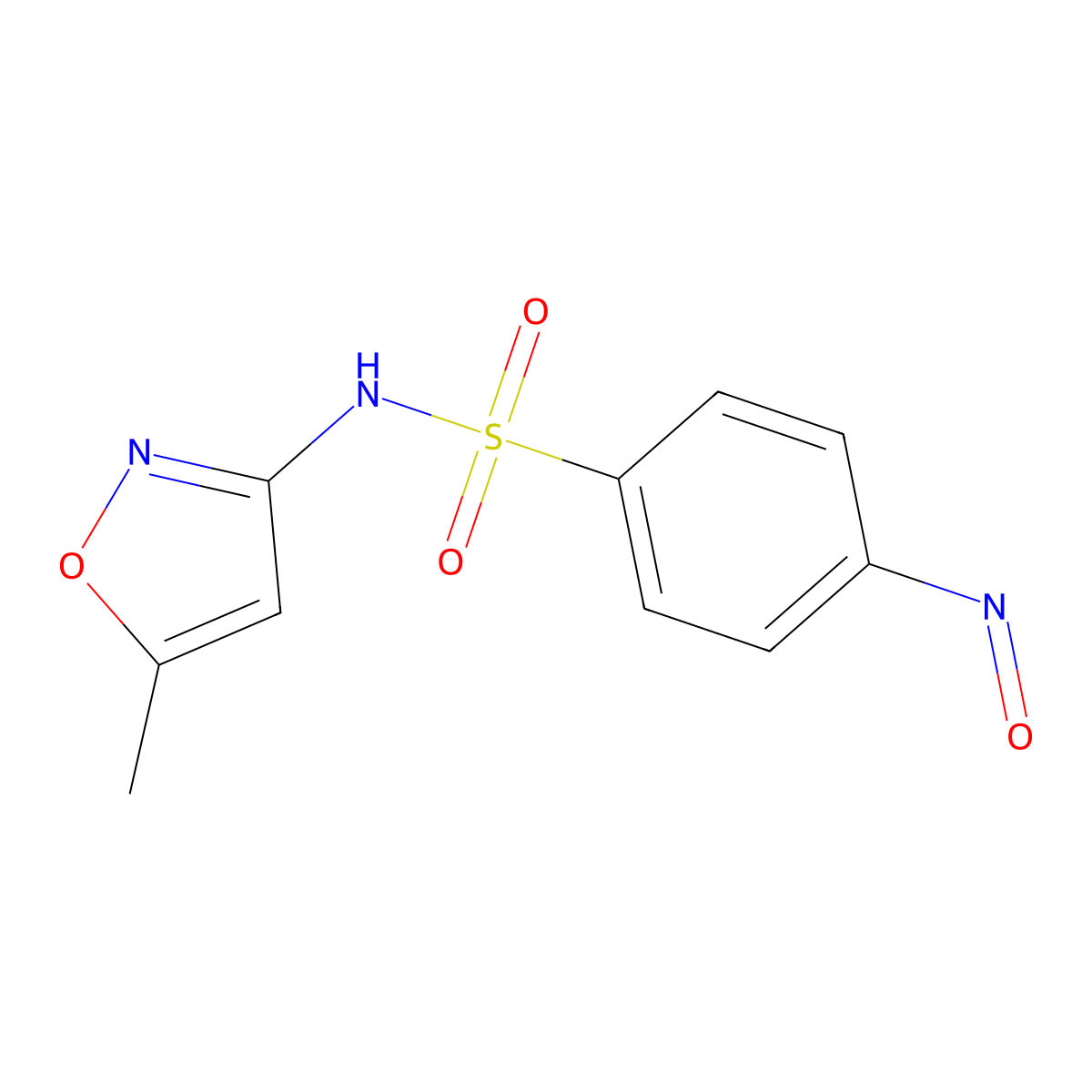 4-Nitrososulfamethoxazole molecular structure, CAS 131549-85-4