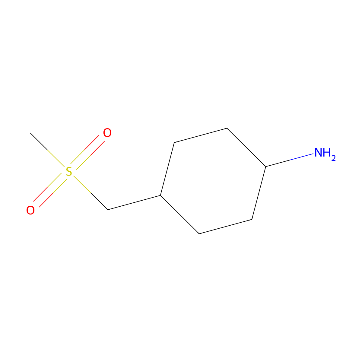 4-(Methanesulfonylmethyl)cyclohexan-1-amine molecular structure, CAS 1315498-93-1