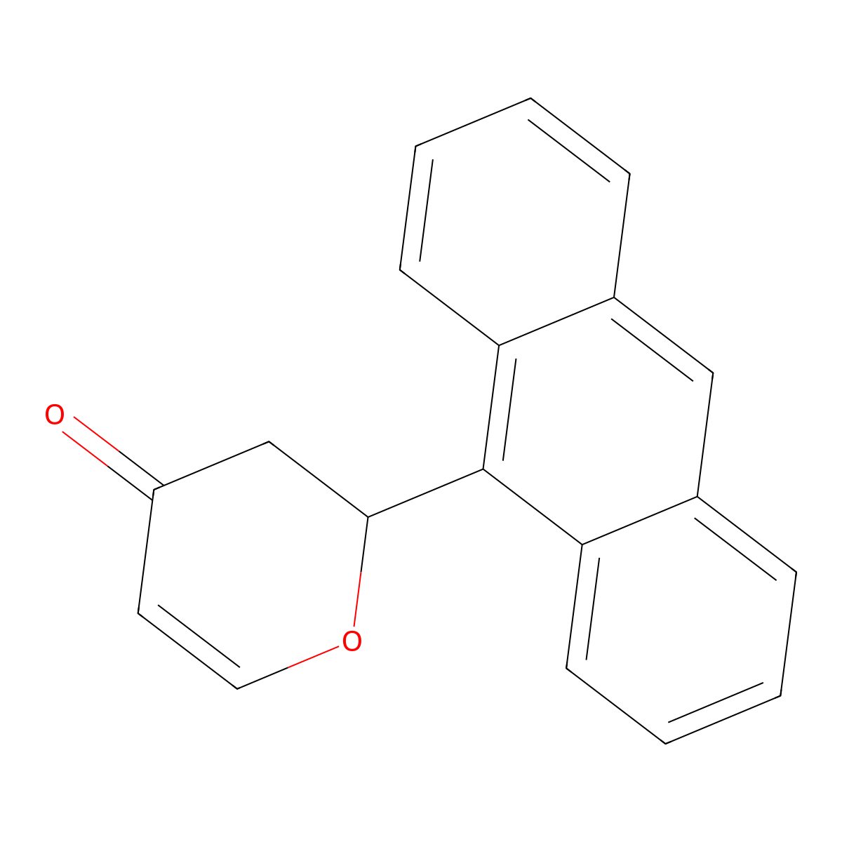 2-(Anthracen-9-yl)-2H-pyran-4(3H)-one molecular structure, CAS 1315503-47-9