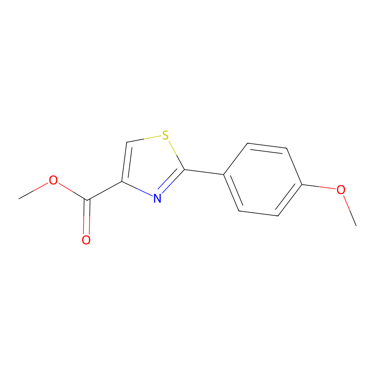 Methyl 2-(4-Methoxyphenyl)thiazole-4-carboxylate molecular structure, CAS 1315510-08-7