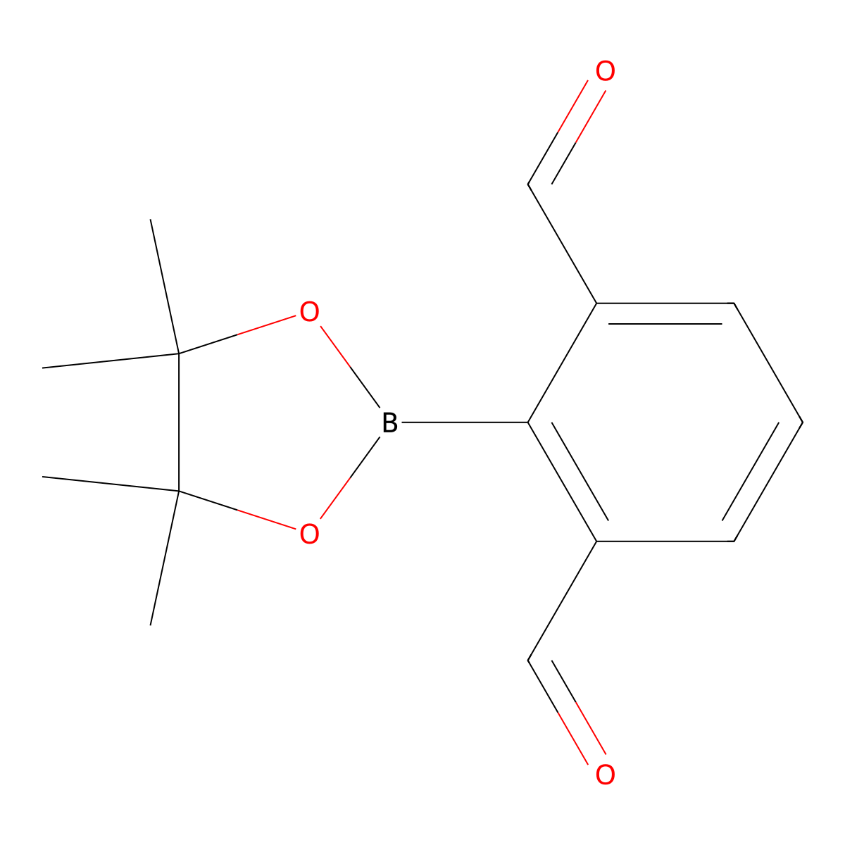 2-(4,4,5,5-Tetramethyl-1,3,2-dioxaborolan-2-yl)isophthalaldehyde molecular structure, CAS 1315513-34-8