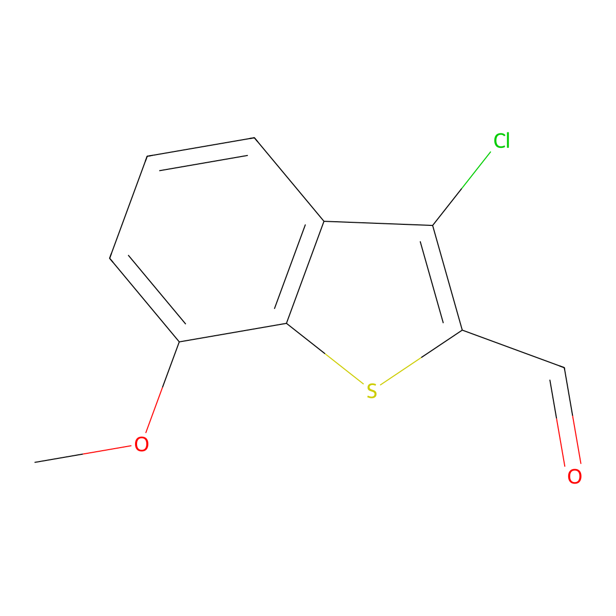 3-Chloro-7-methoxybenzo[b]thiophene-2-carbaldehyde molecular structure, CAS 1315550-49-2