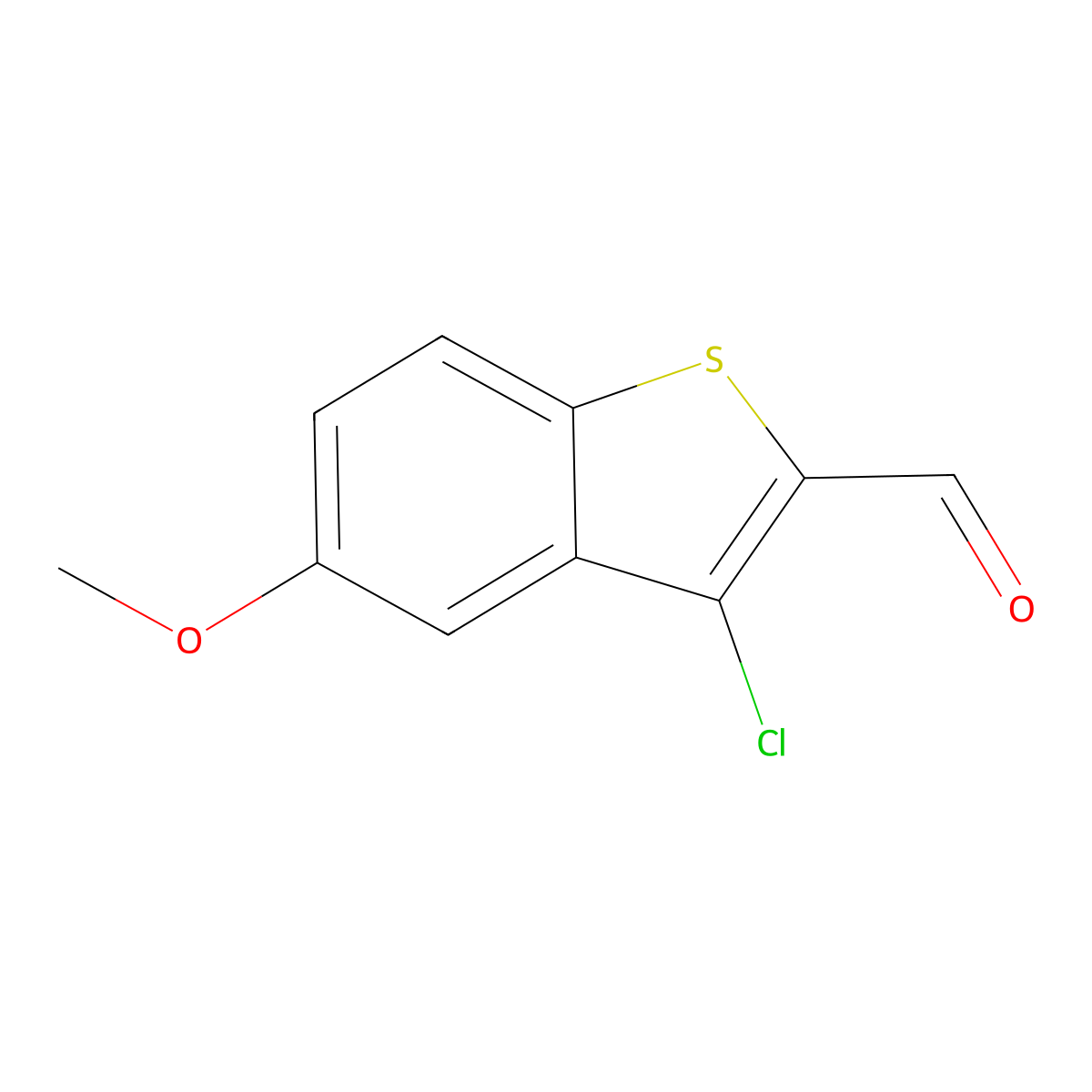 3-Chloro-5-methoxybenzo[b]thiophene-2-carbaldehyde molecular structure, CAS 1315550-50-5
