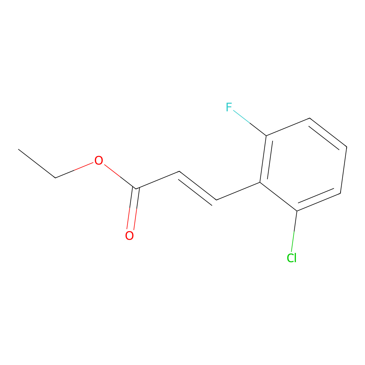 trans-Ethyl-3-(2-chloro-6-fluorophenyl)acrylate molecular structure, CAS 1315560-52-1