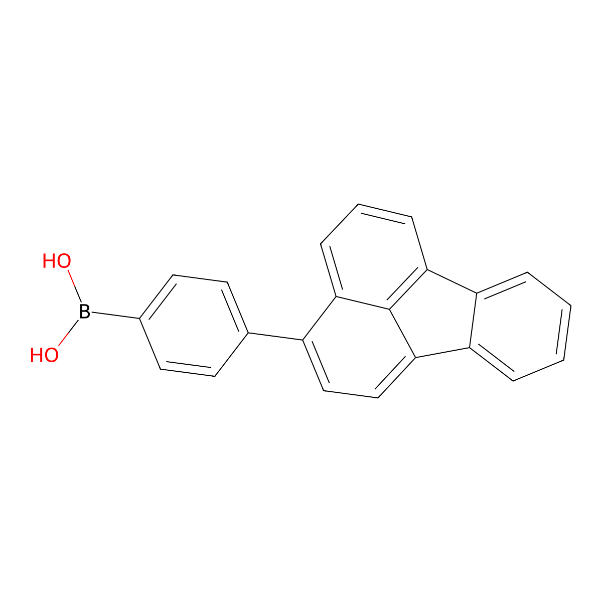 (4-(Fluoranthen-3-yl)phenyl)boronic acid molecular structure, CAS 1315565-59-3