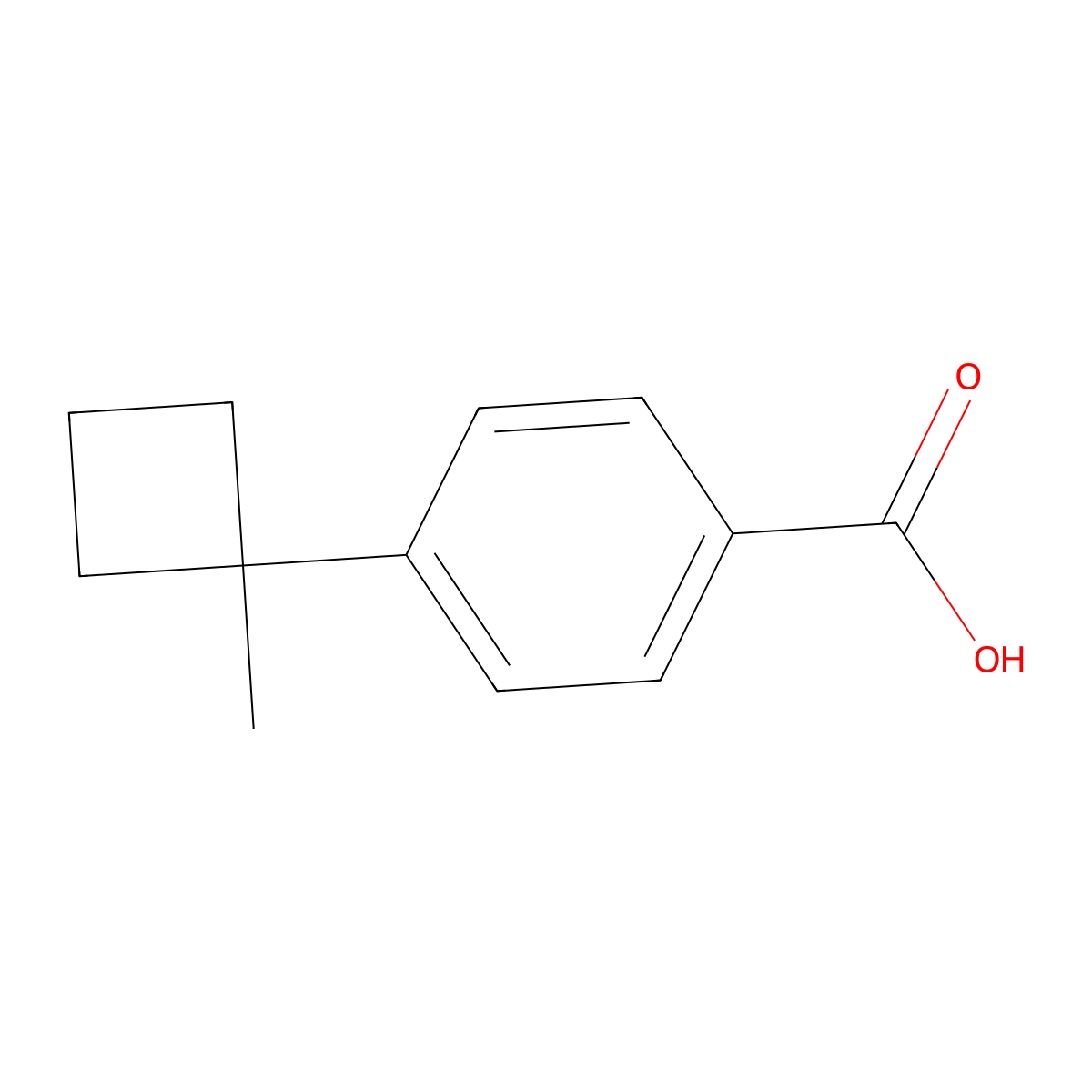 4-(1-Methylcyclobutyl)benzoic acid molecular structure, CAS 1315569-24-4
