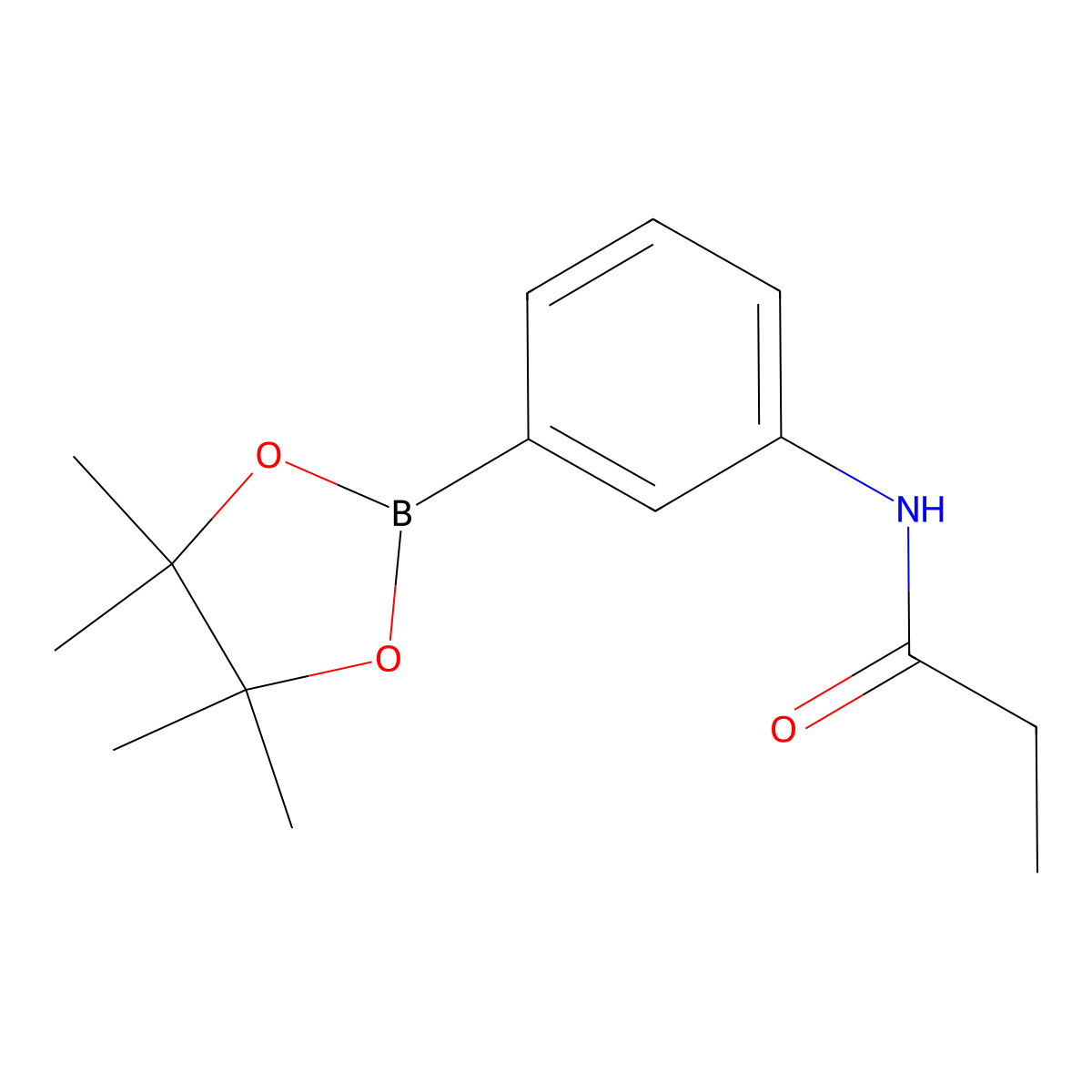 N-[3-(tetramethyl-1,3,2-dioxaborolan-2-yl)phenyl]propanamide molecular structure, CAS 1315571-00-6