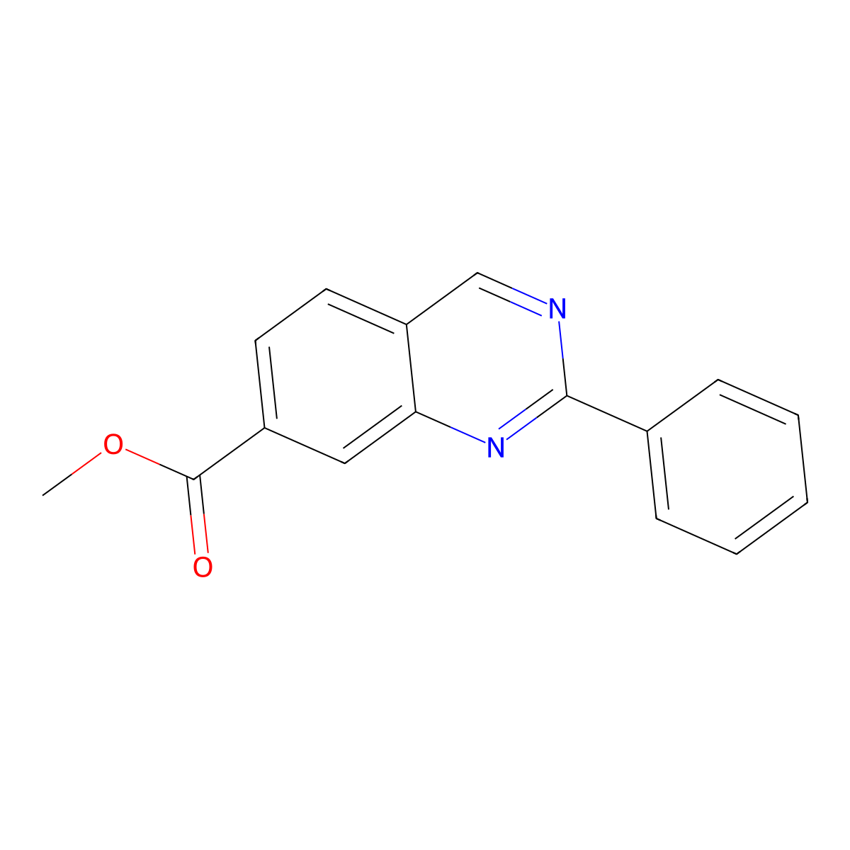 Methyl 2-phenyl-7-quinazolinecarboxylate molecular structure, CAS 1315578-08-5
