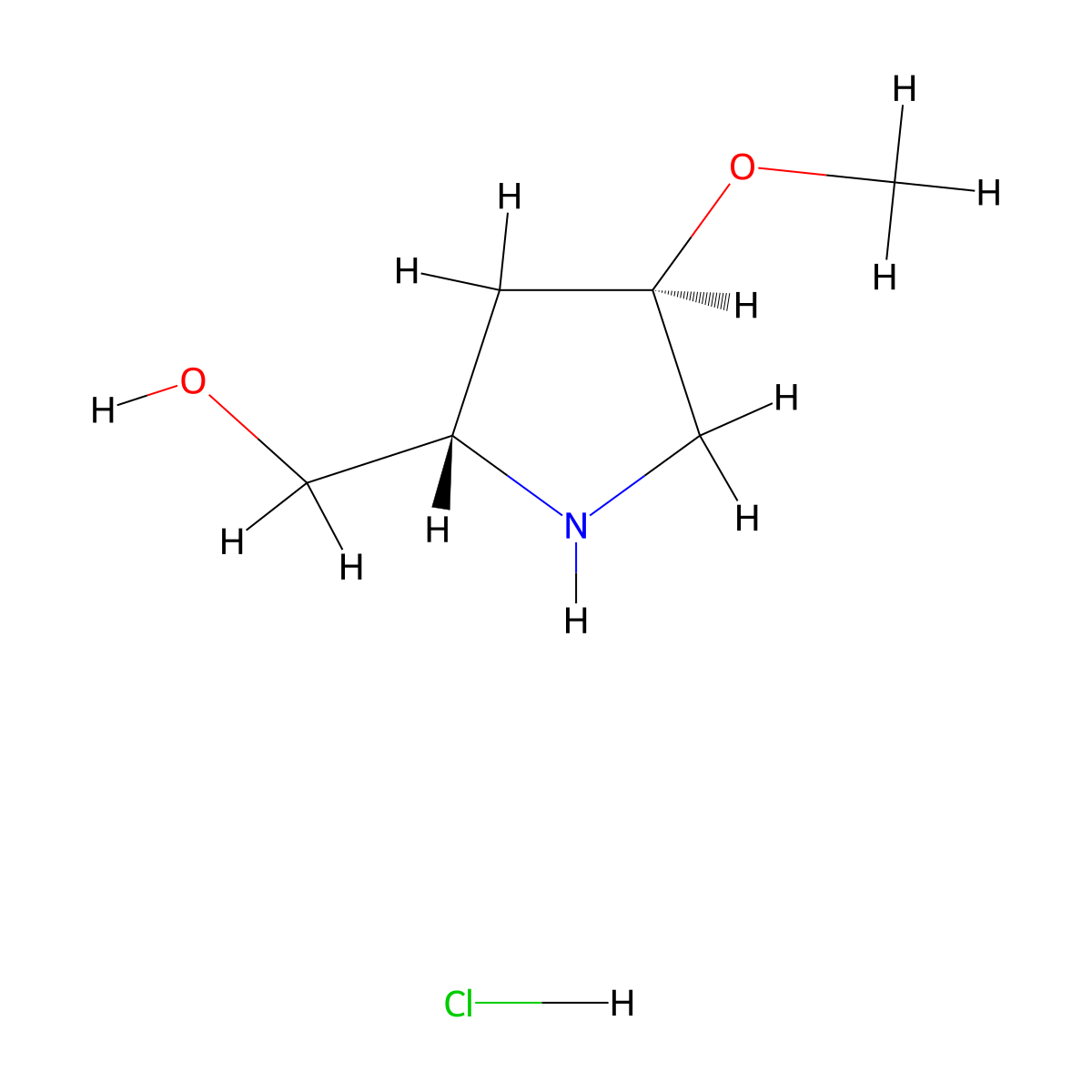 [(2S,4R)-4-methoxypyrrolidin-2-yl]methanol hydrochloride molecular structure, CAS 1315590-91-0