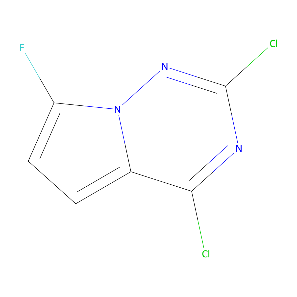 2,4-Dichloro-7-fluoropyrrolo[2,1-F][1,2,4]triazine molecular structure, CAS 1315591-95-7