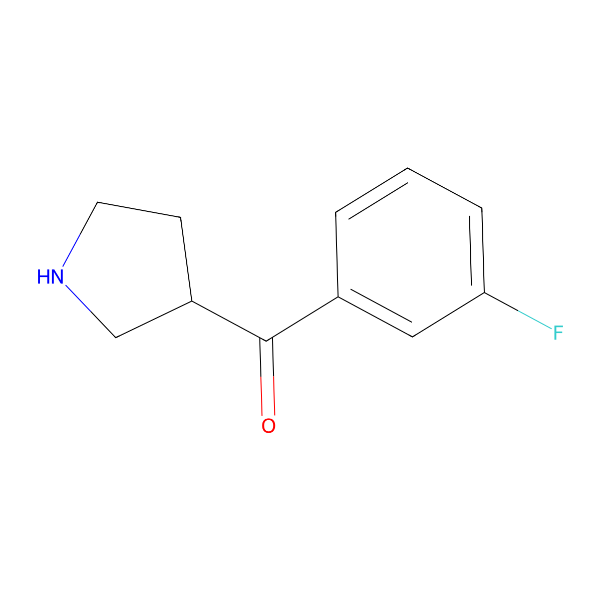 3-(3-Fluorobenzoyl)pyrrolidine molecular structure, CAS 1315593-36-2