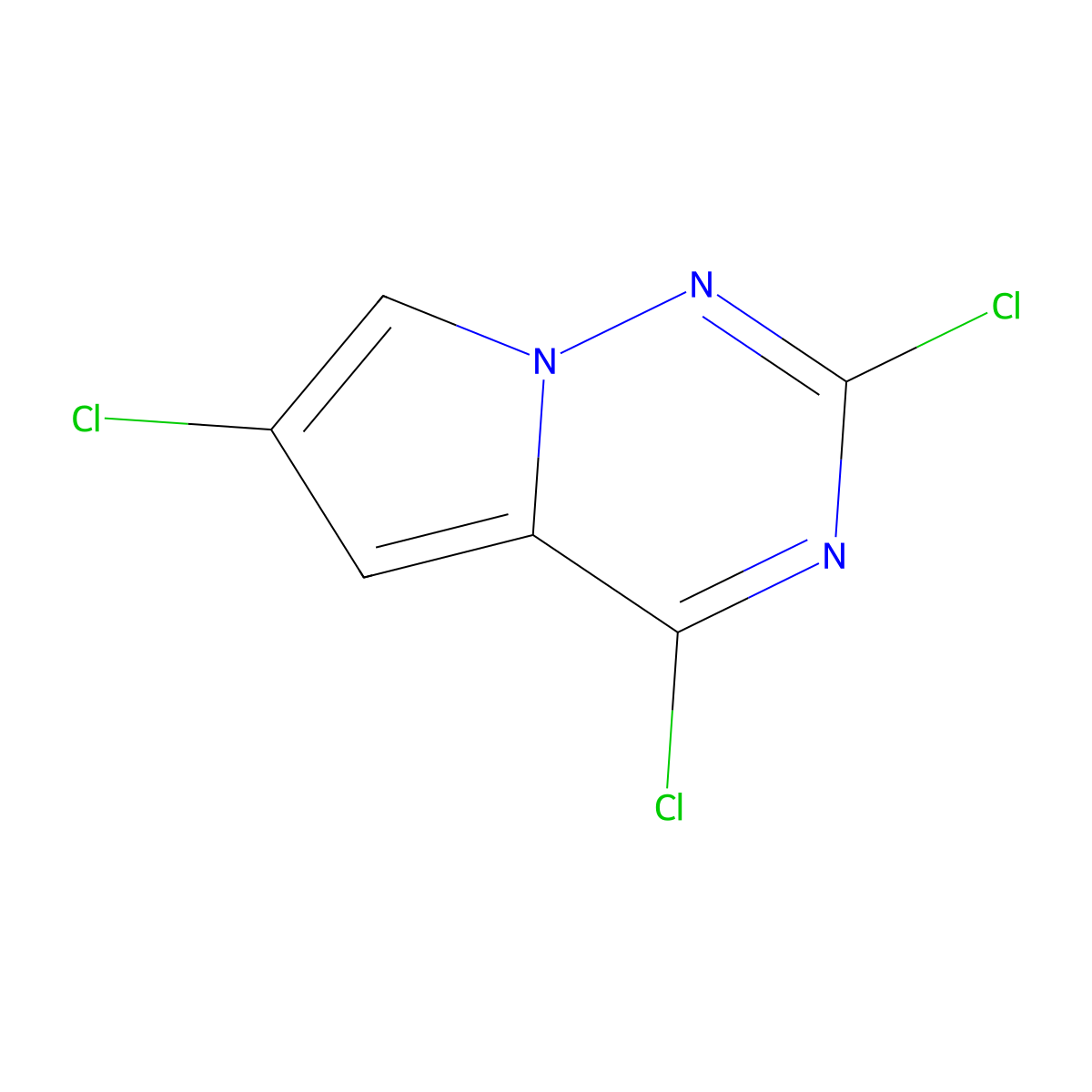 2,4,6-Trichloropyrrolo[2,1-f][1,2,4]triazine molecular structure, CAS 1315593-59-9