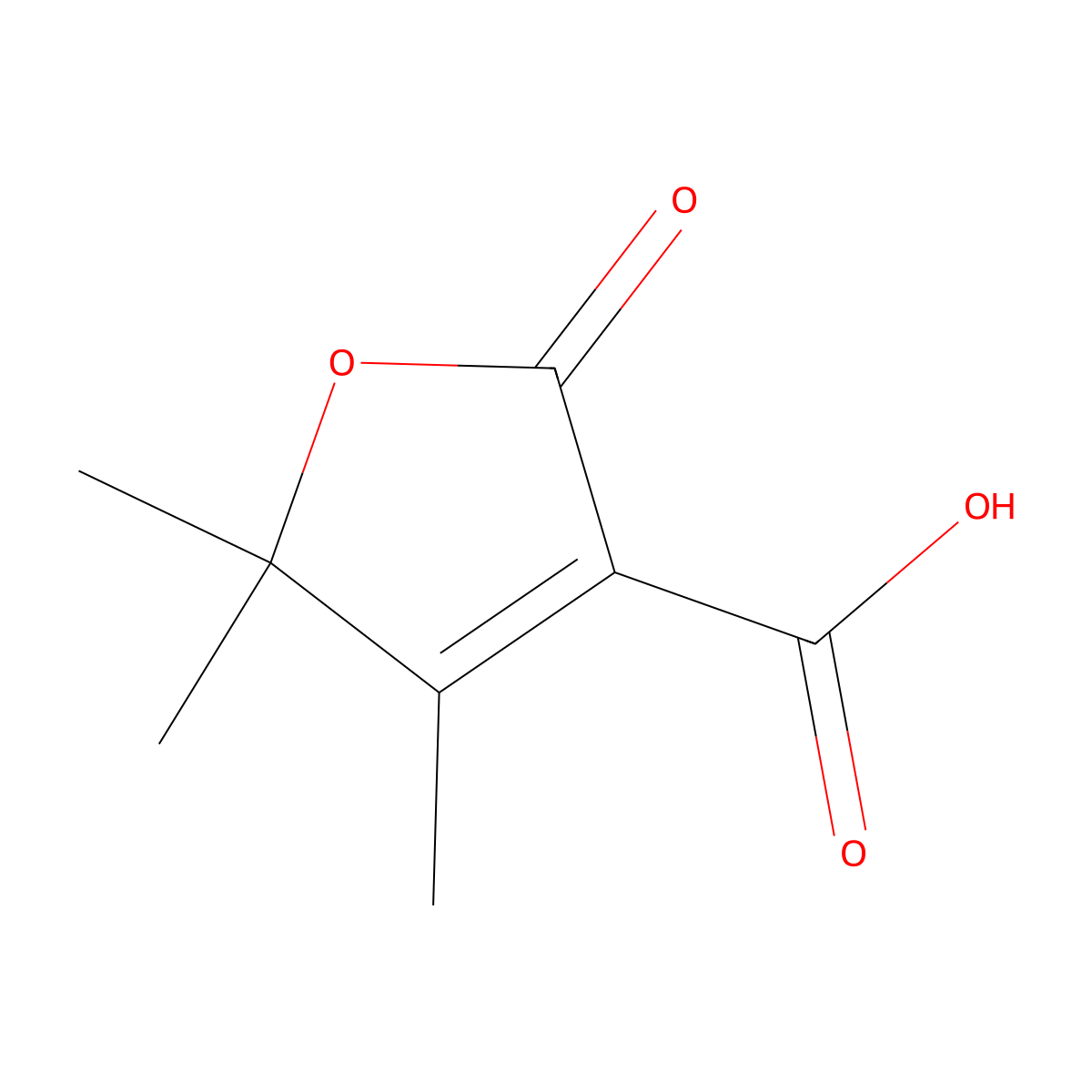 4,5,5-Trimethyl-2-oxo-2,5-dihydrofuran-3-carboxylic acid molecular structure, CAS 13156-11-1