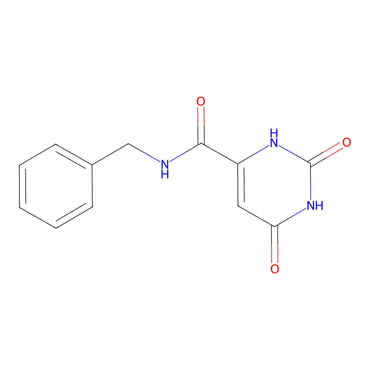 N-benzyl-2,4-dioxo-1H-pyrimidine-6-carboxamide molecular structure, CAS 13156-36-0