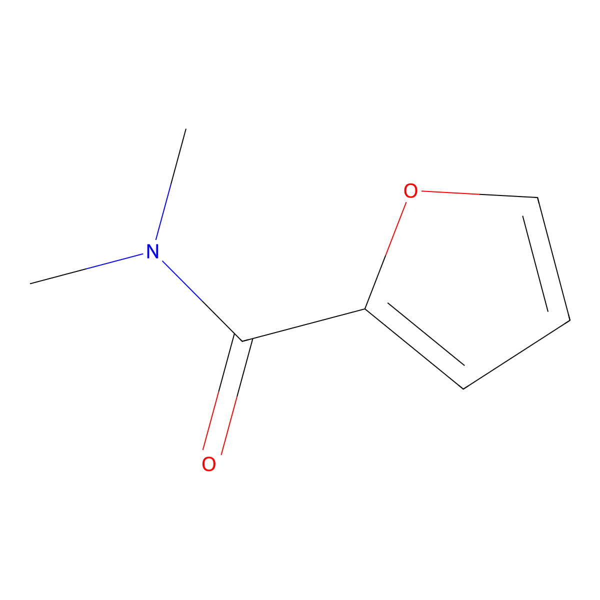 2-Furancarboxamide, N,N-dimethyl- molecular structure, CAS 13156-75-7