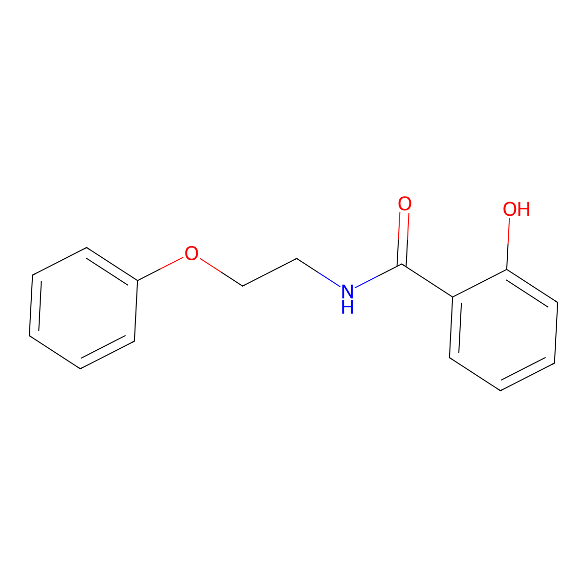 2-hydroxy-N-(2-phenoxyethyl)benzamide molecular structure, CAS 13156-91-7