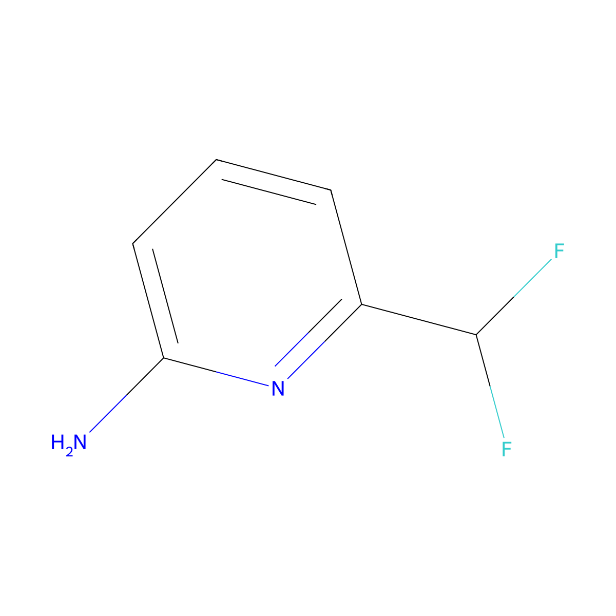 6-(Difluoromethyl)pyridin-2-amine molecular structure, CAS 1315611-68-7