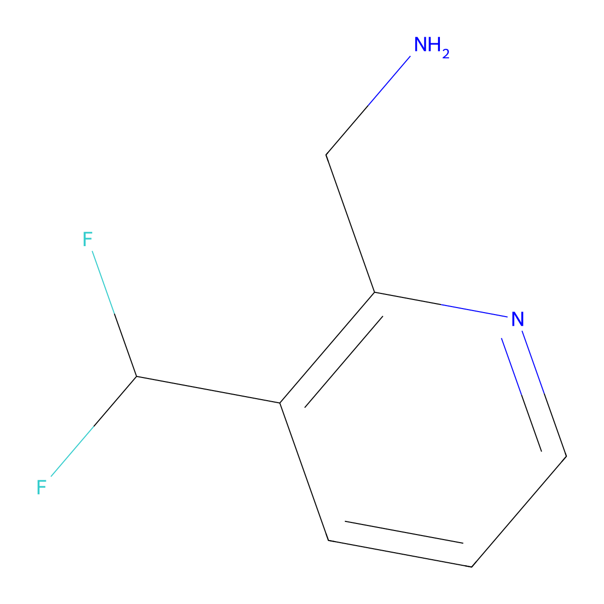 [3-(Difluoromethyl)pyridin-2-yl]methanamine molecular structure, CAS 1315613-18-3