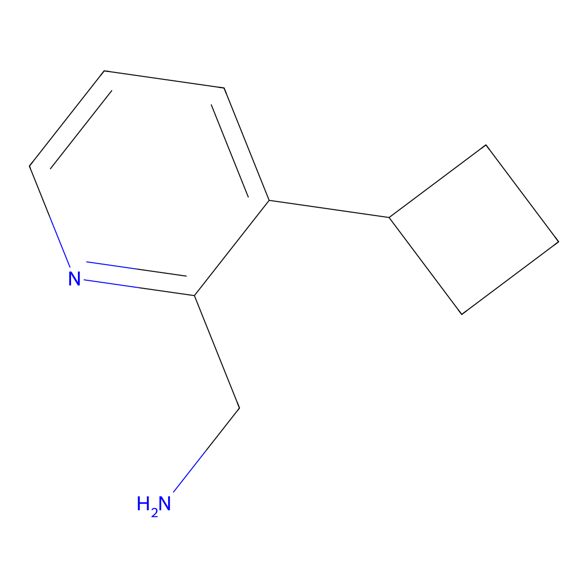 (3-Cyclobutylpyridin-2-yl)methanamine molecular structure, CAS 1315613-52-5