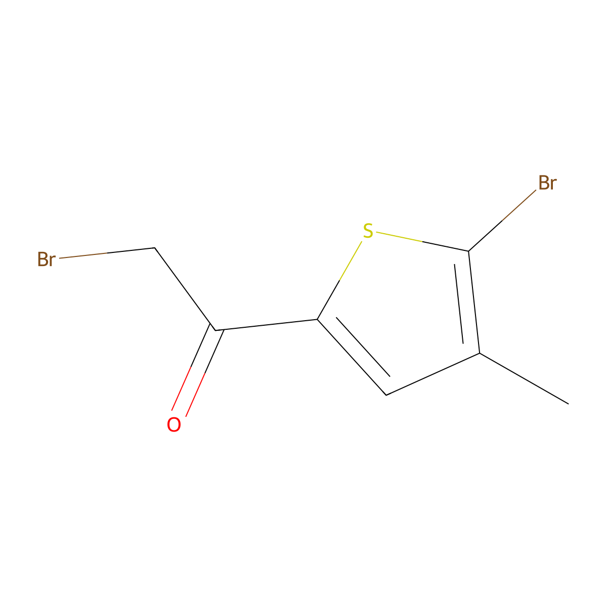 2-Bromo-1-(5-bromo-4-methyl-2-thienyl)ethanone molecular structure, CAS 1315625-49-0