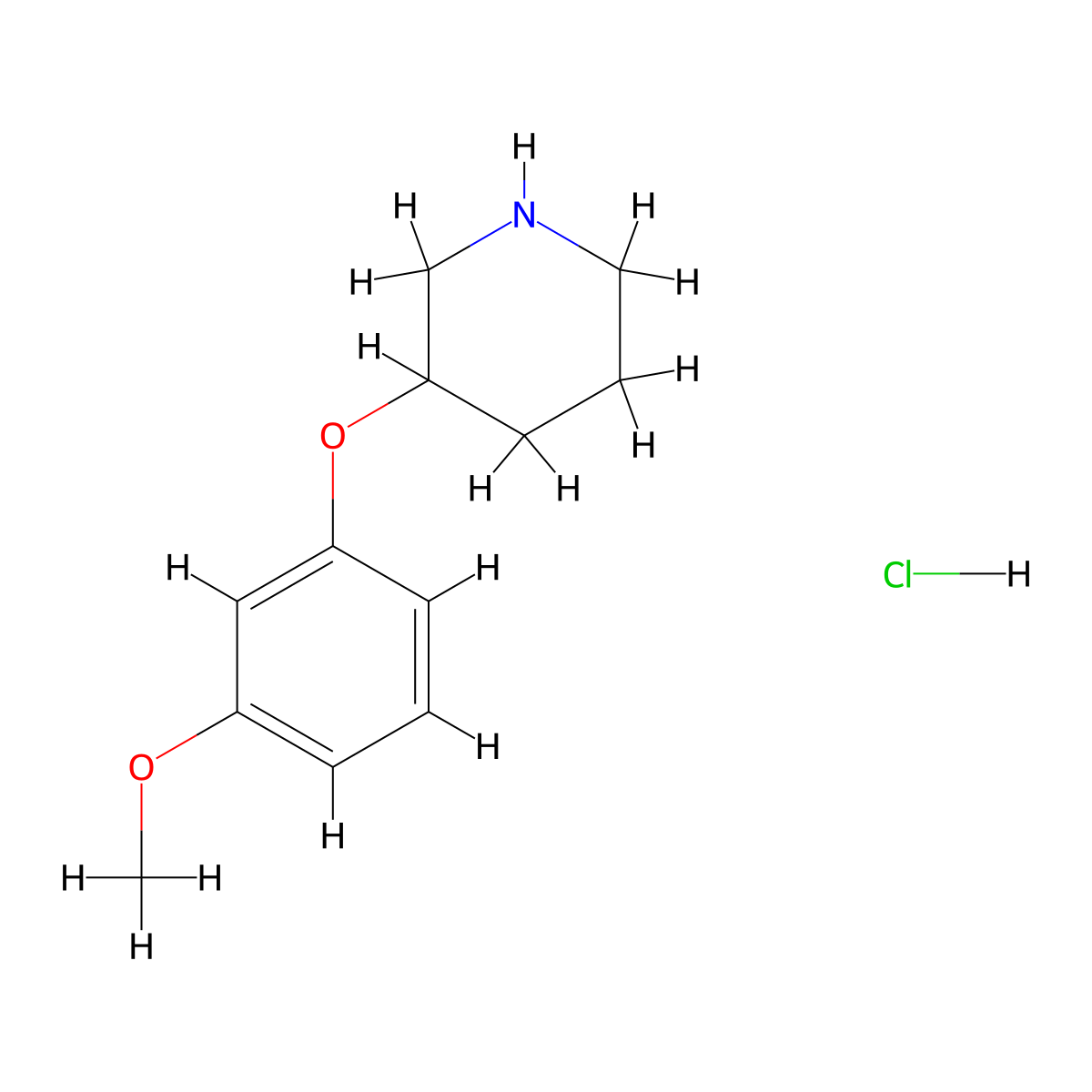 3-(3-Methoxyphenoxy)piperidine hydrochloride molecular structure, CAS 1315677-72-5