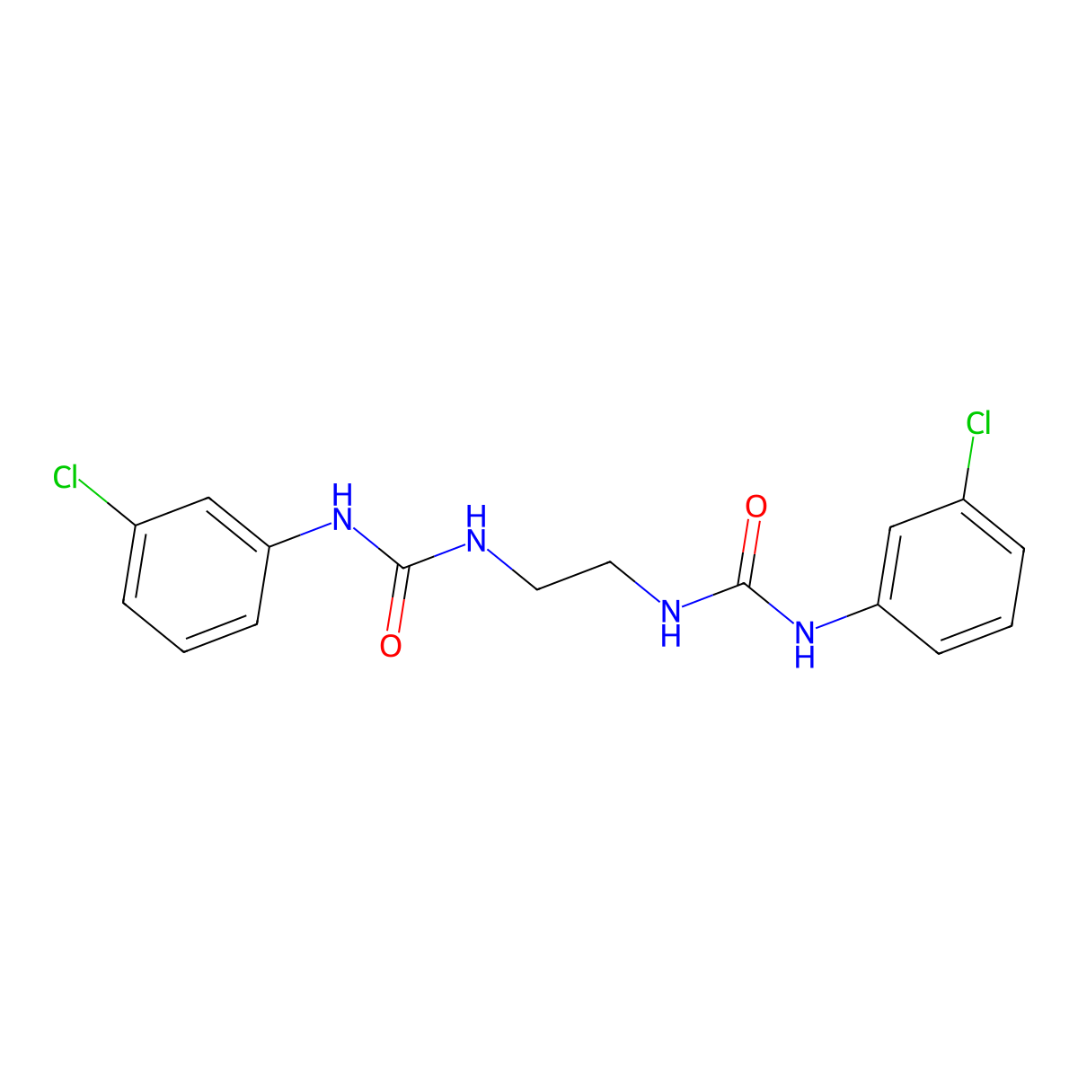 1,2-Bis(3-chlorophenylureido)ethane molecular structure, CAS 131568-01-9