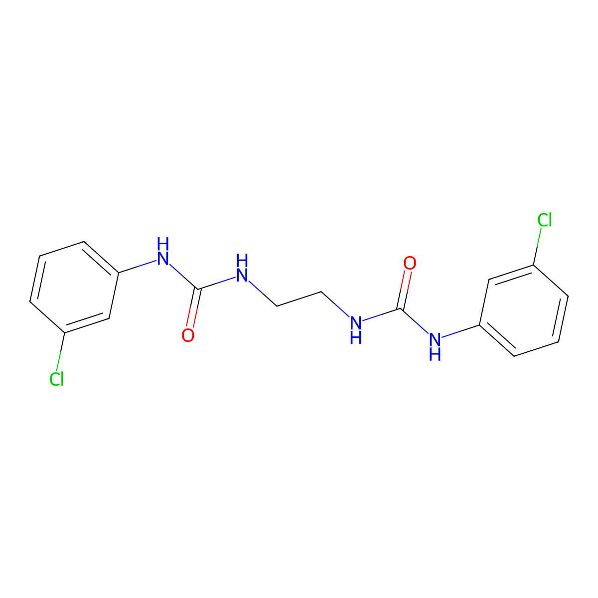 1,2-Bis(3-chlorophenylureido)ethane molecular structure, CAS 131568-01-9