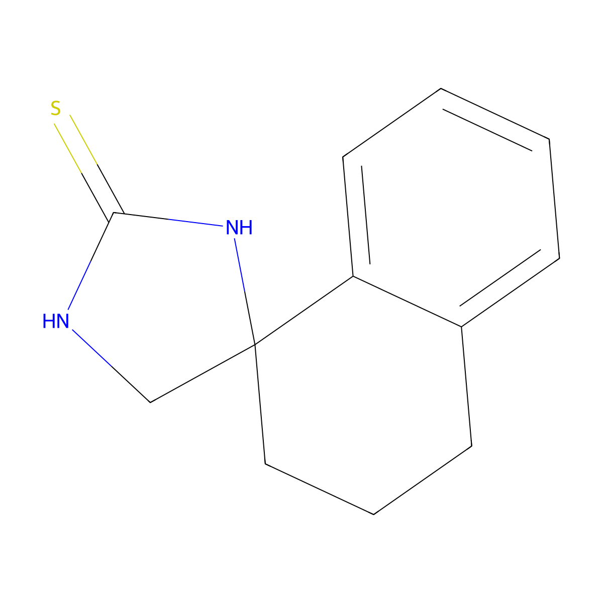 3',4'-Dihydrospiro[imidazolidine-4,1'(2'H)-naphthalene]-2-thione molecular structure, CAS 13157-25-0