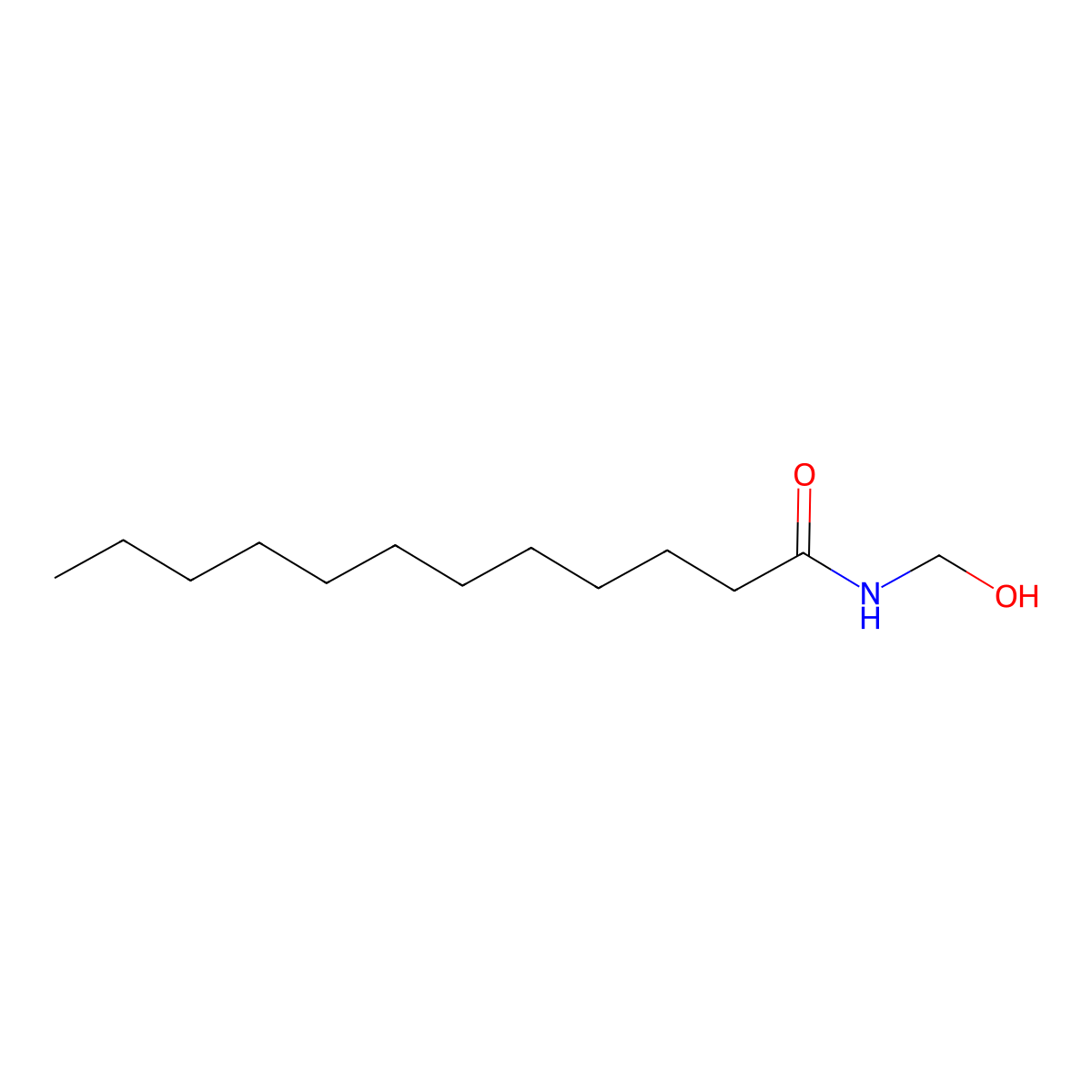 N-(hydroxymethyl)dodecanamide molecular structure, CAS 13157-47-6
