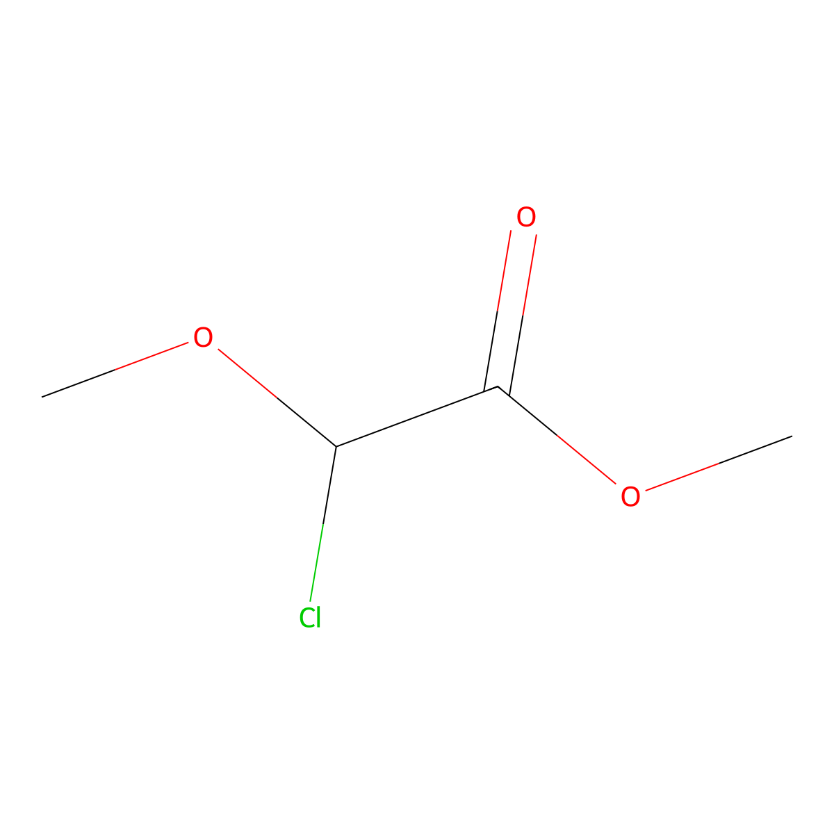 Methyl 2-chloro-2-methoxy-acetate molecular structure, CAS 13157-96-5
